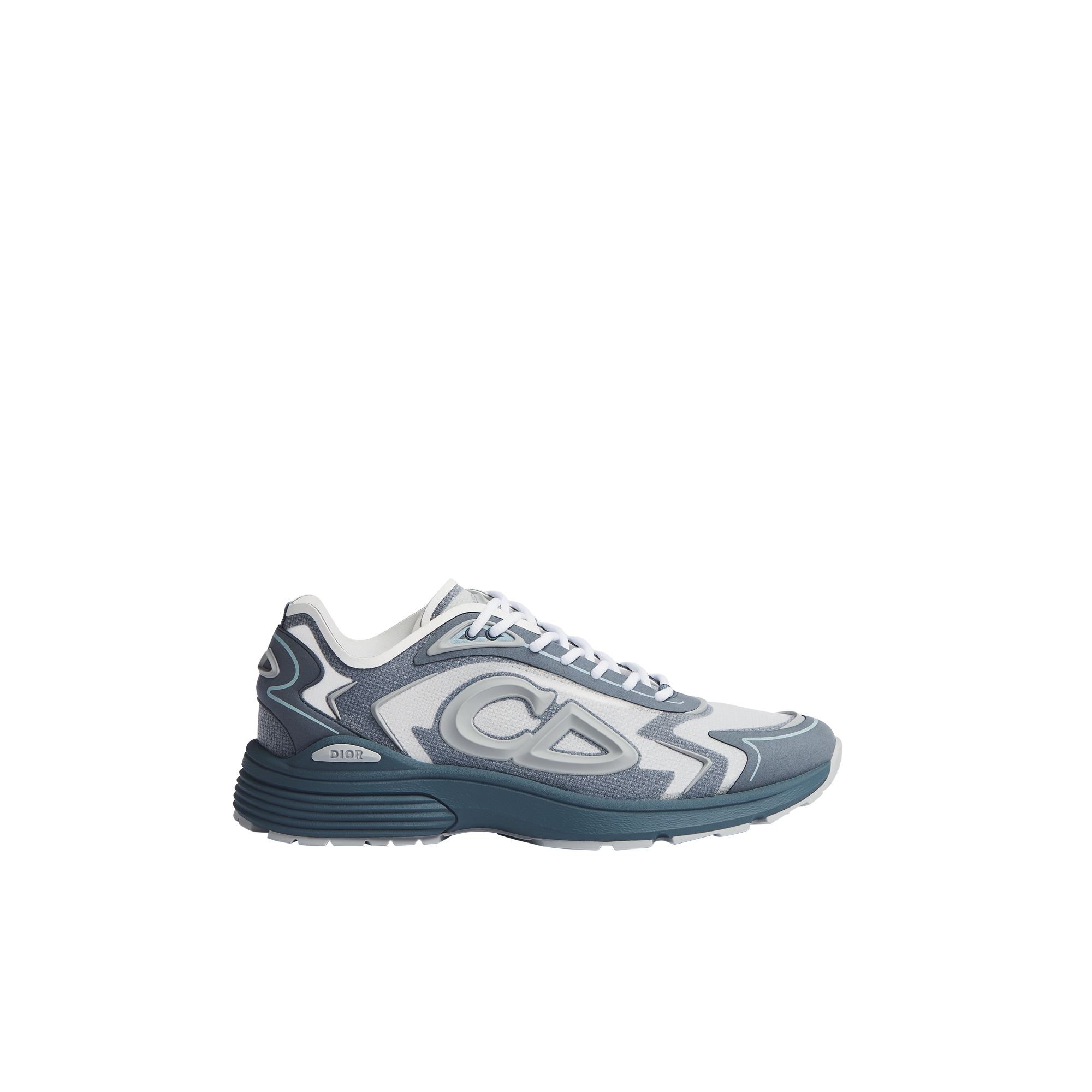  Blue and White Semi-Transparent N3O Nylon, Blue Technical Fabric and Gray Rubber