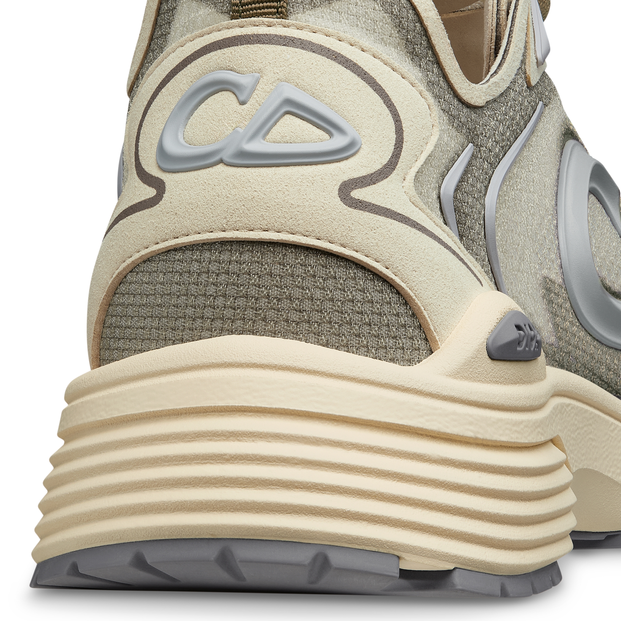 B30 Countdown Tech Sneaker Beige Semi-Transparent N3O Nylon, Beige and Brown Technical Fabric and Gray Rubber E09