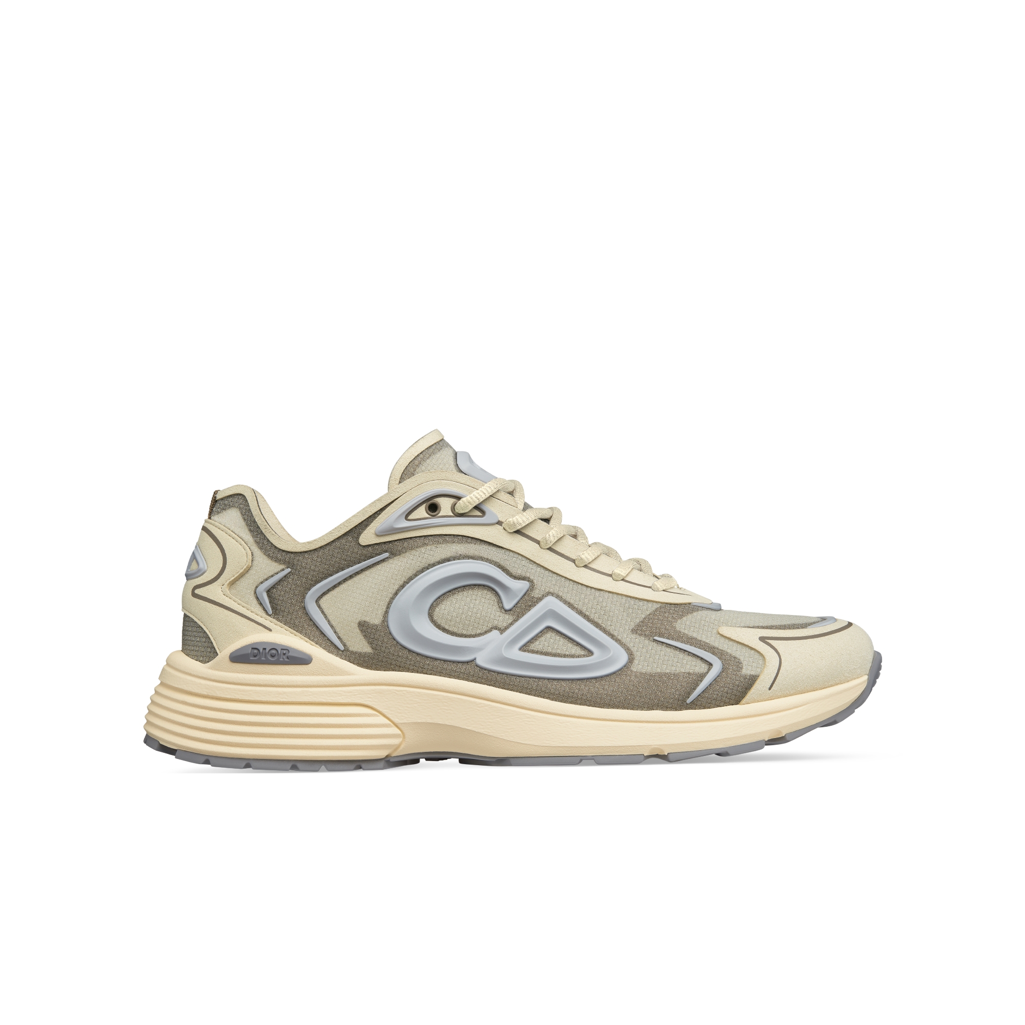 B30 Countdown Tech Sneaker Beige Semi-Transparent N3O Nylon, Beige and Brown Technical Fabric and Gray Rubber E10