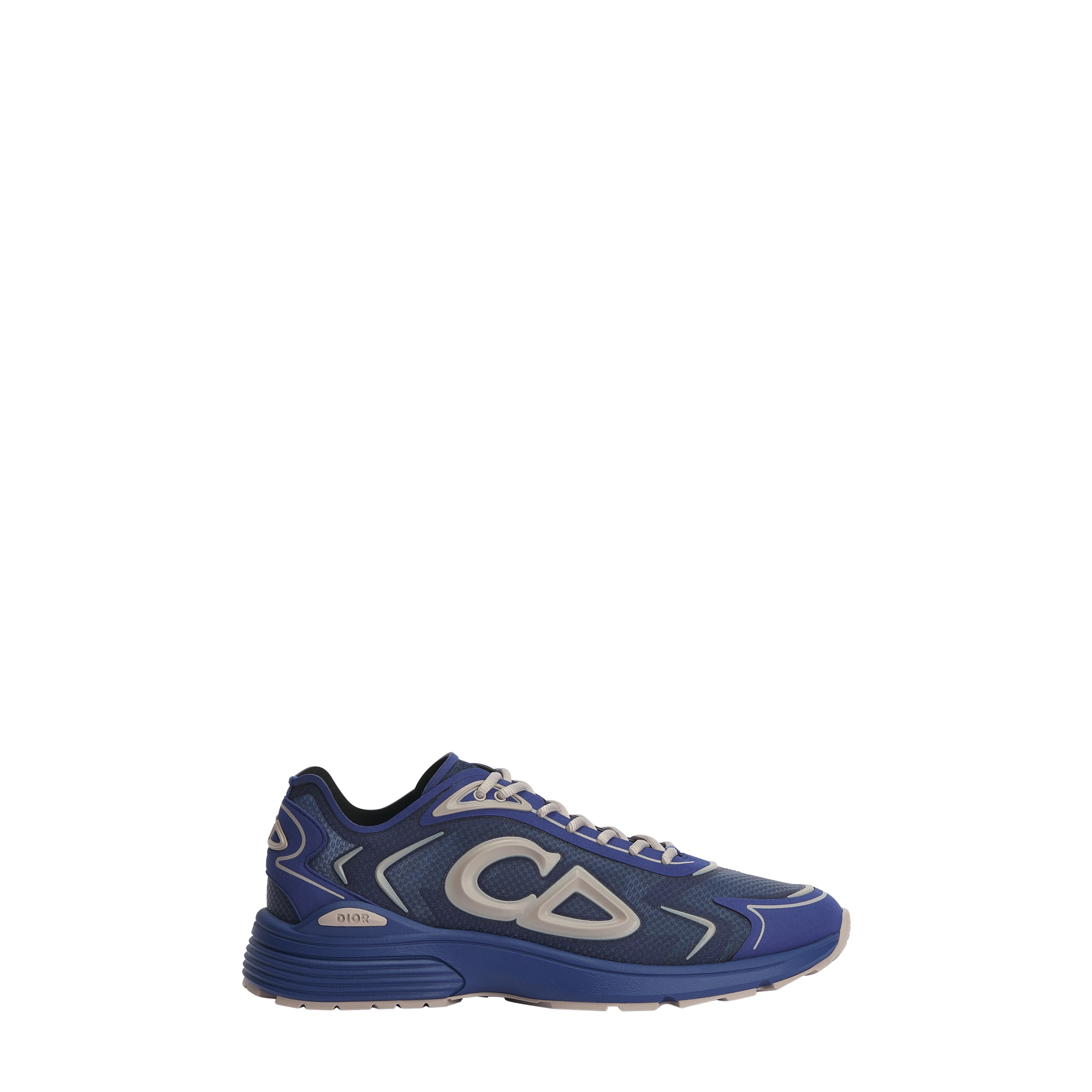 B30 Countdown Tech Sneaker Navy Blue Semi-Transparent N3O Nylon, Navy Blue Technical Fabric and Gray Rubber E02