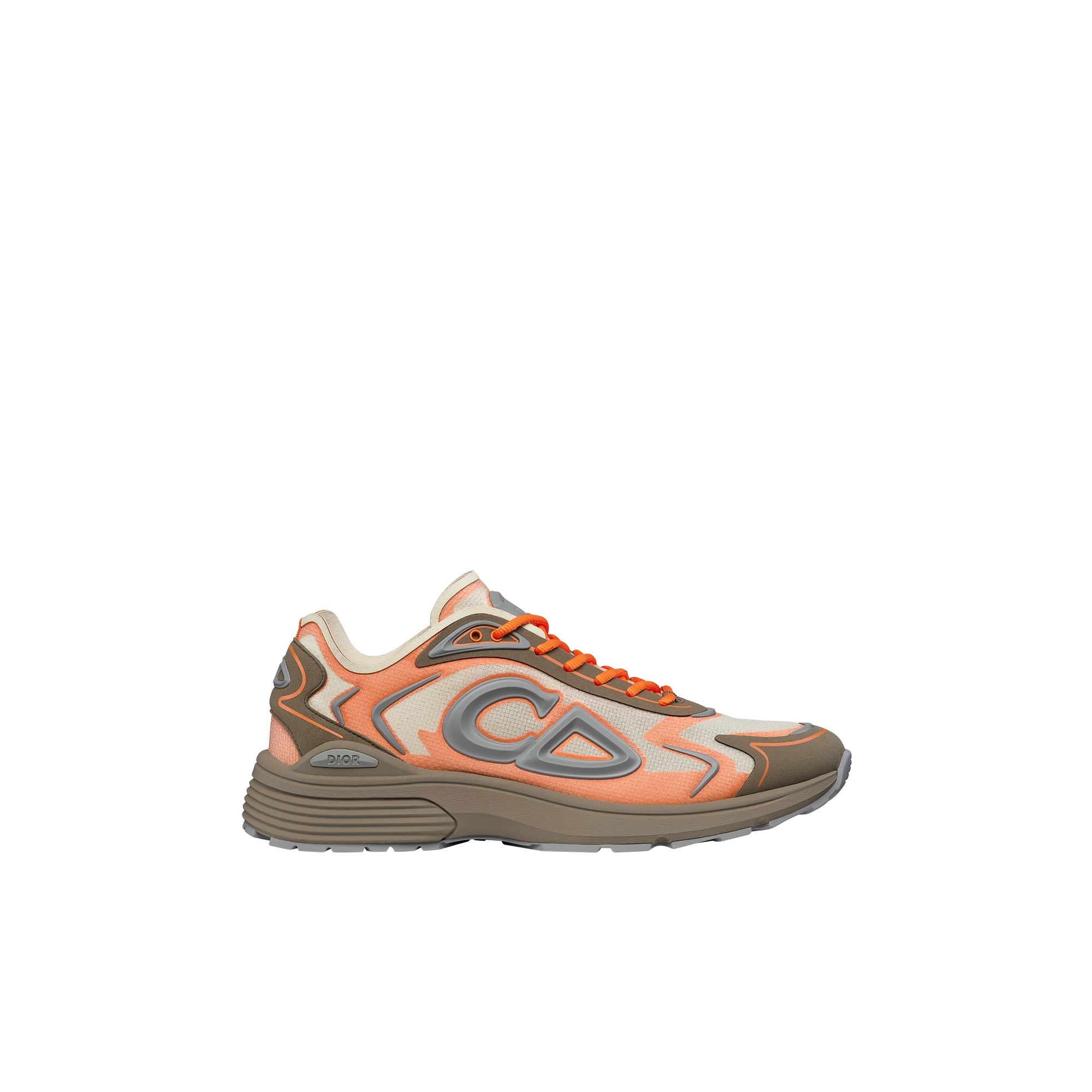  Beige Semi-Transparent N3O Nylon, Brown and Orange Technical Fabric and Gray Rubber