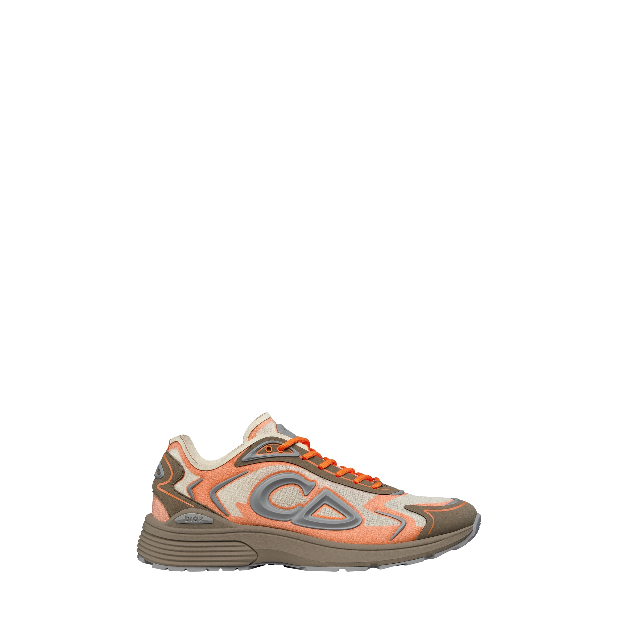  Beige Semi-Transparent N3O Nylon, Brown and Orange Technical Fabric and Gray Rubber