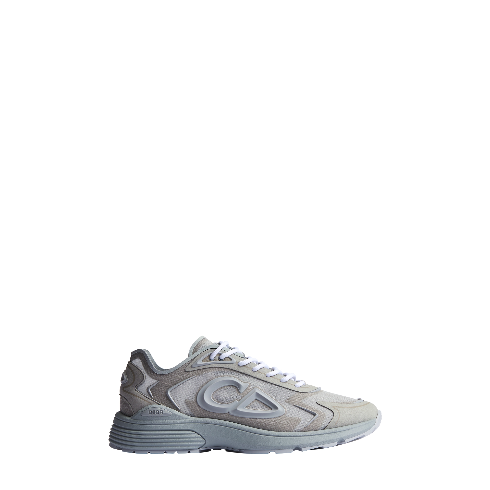 B30 Countdown Tech Sneaker Gray and White Semi-Transparent N3O Nylon, Gray Technical Fabric and Gray Rubber E02