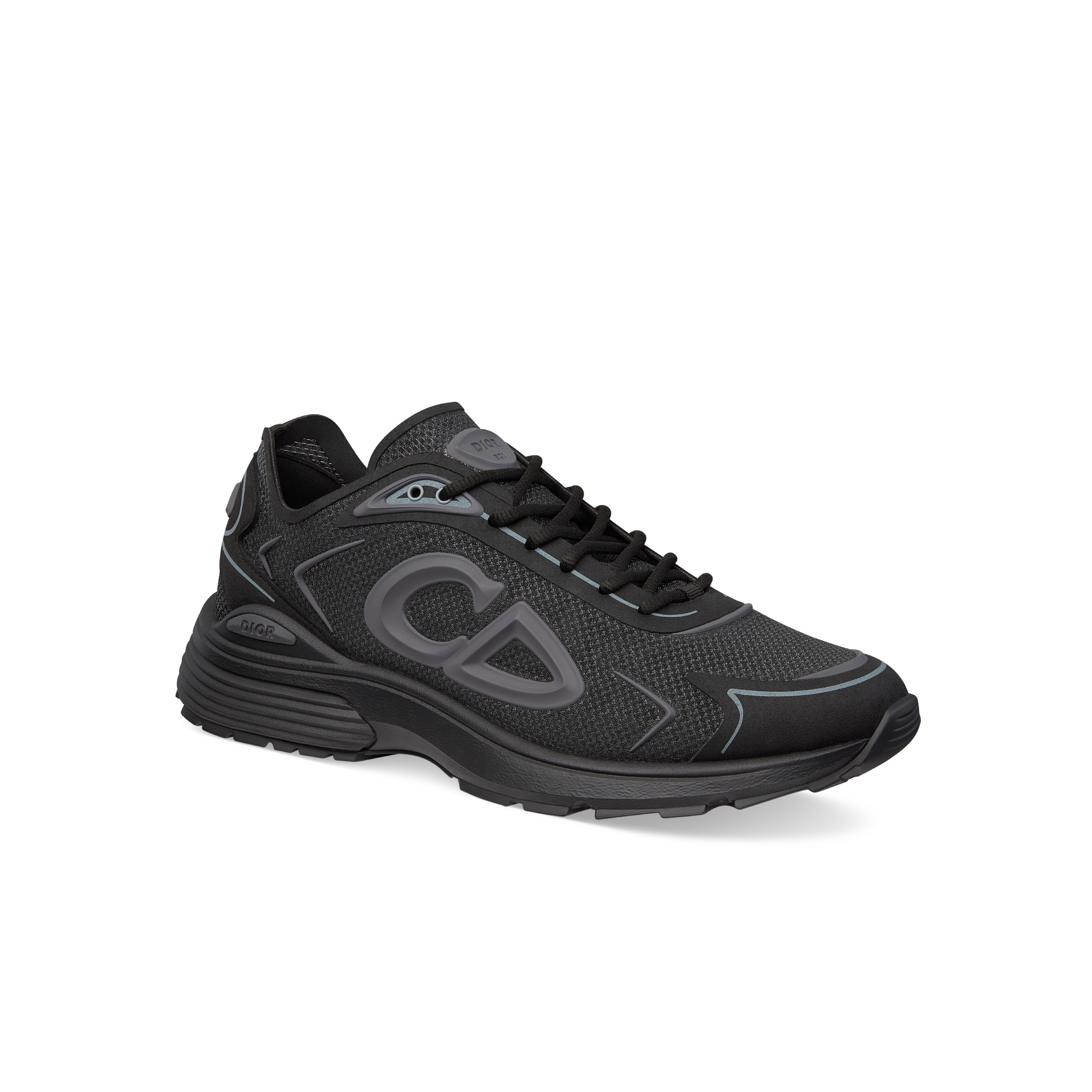 Sneaker B30 Countdown Tech Nylon N3O preto semitransparente, tecido técnico preto e borracha cinza E03