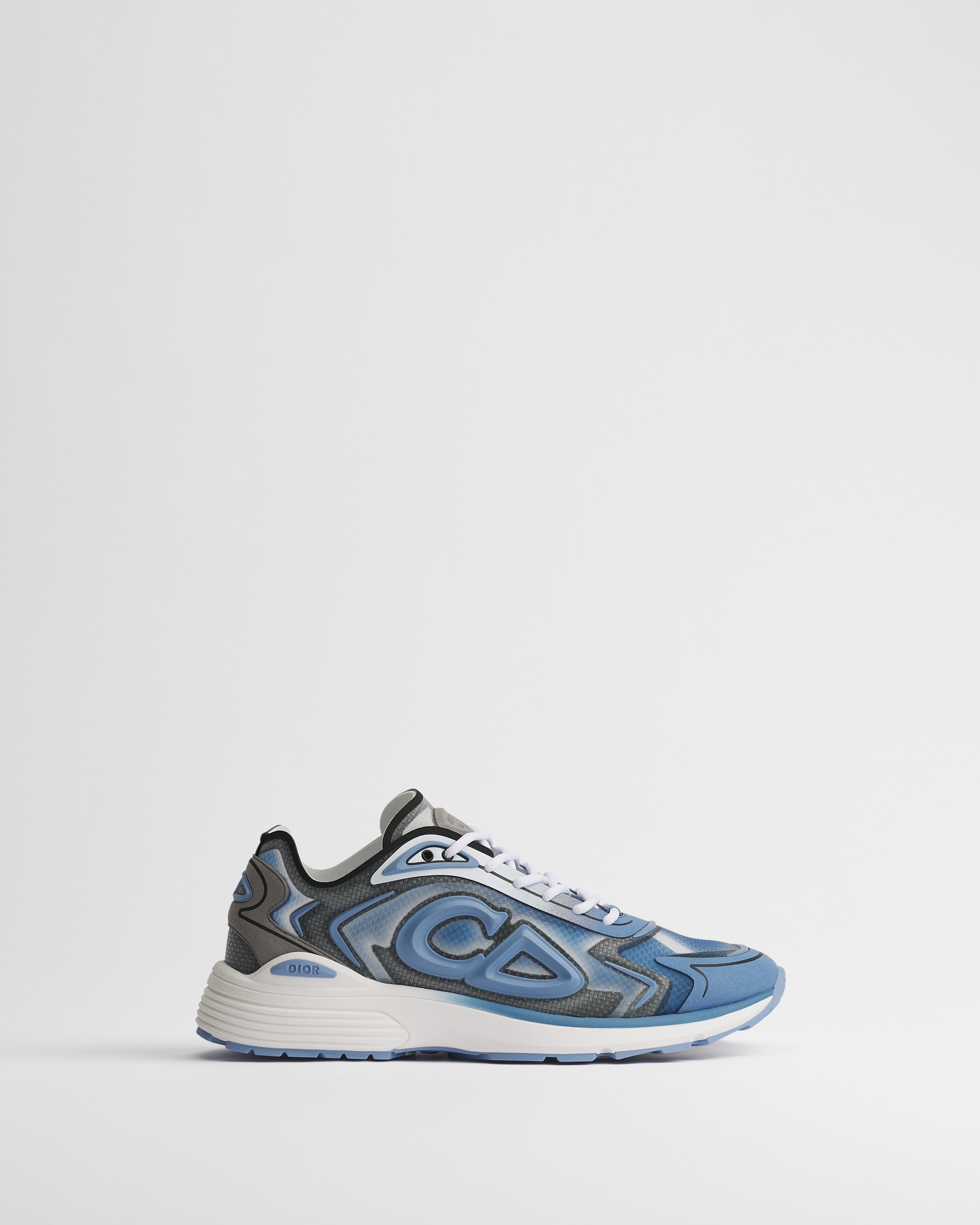 B30 Countdown Tech Sneaker Blue Gradient Semi-Transparent N3O Nylon, Gray and Blue Technical Fabric and Blue Rubber E02