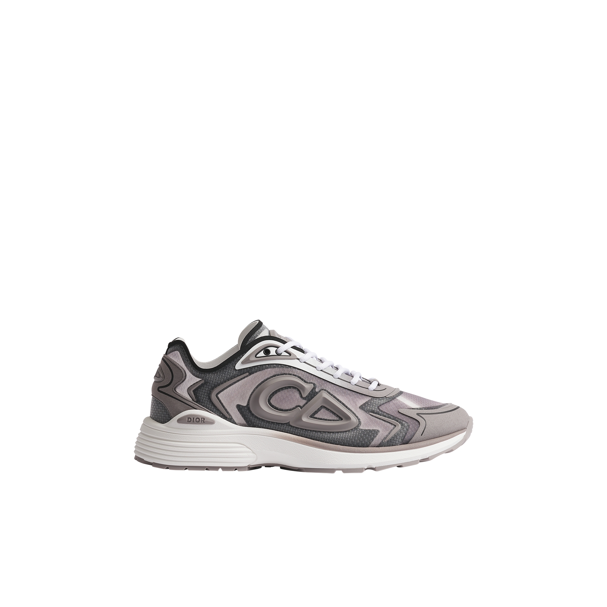  Gray Gradient Semi-Transparent N3O Nylon, Gray Technical Fabric and Gray Rubber