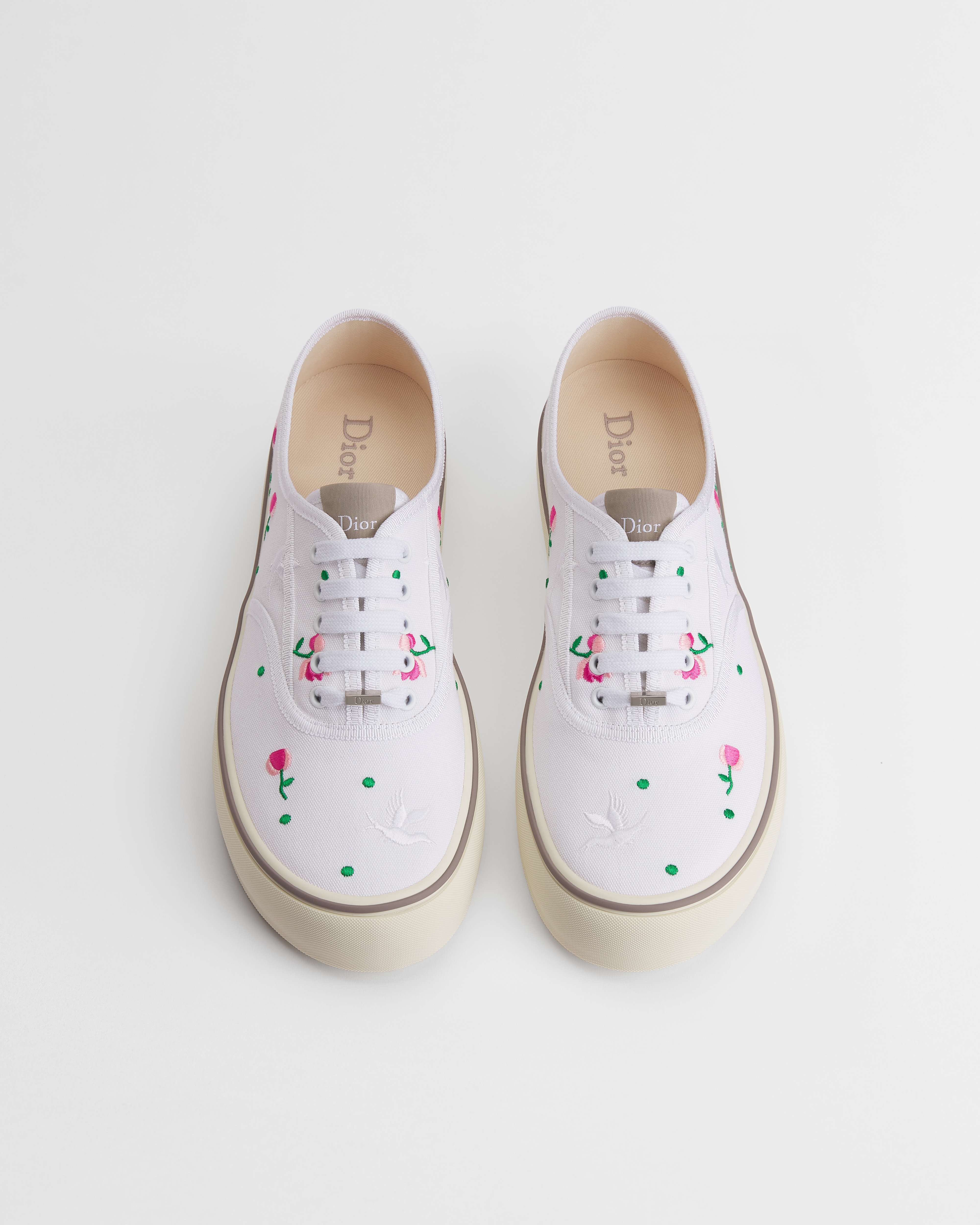 Dior Saltwind スニーカー Doves & Roses エンブロイダリー コットン E06