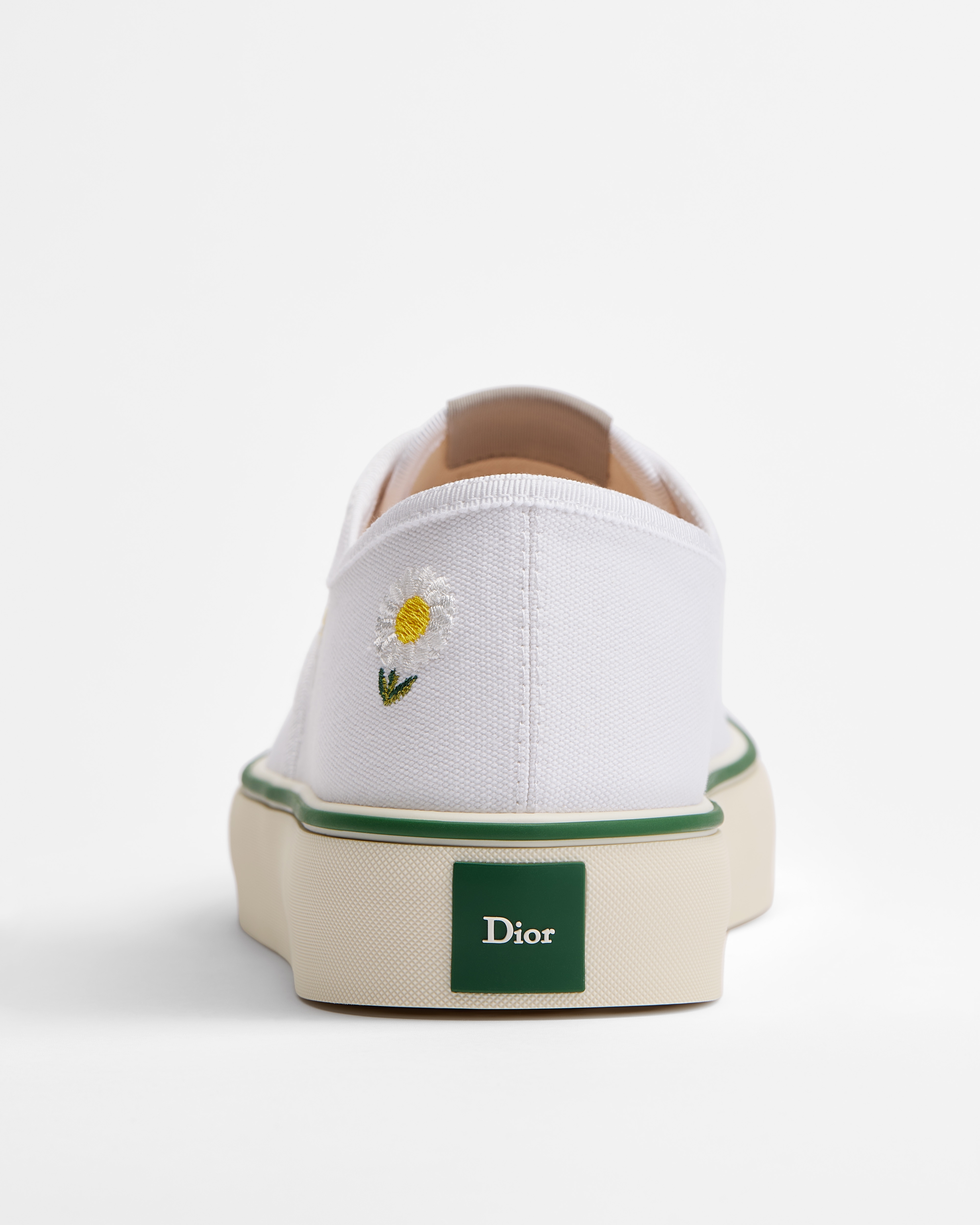 Dior Saltwind 運動鞋 白底拼色 Dior Daisy 圖案刺繡棉布 E08