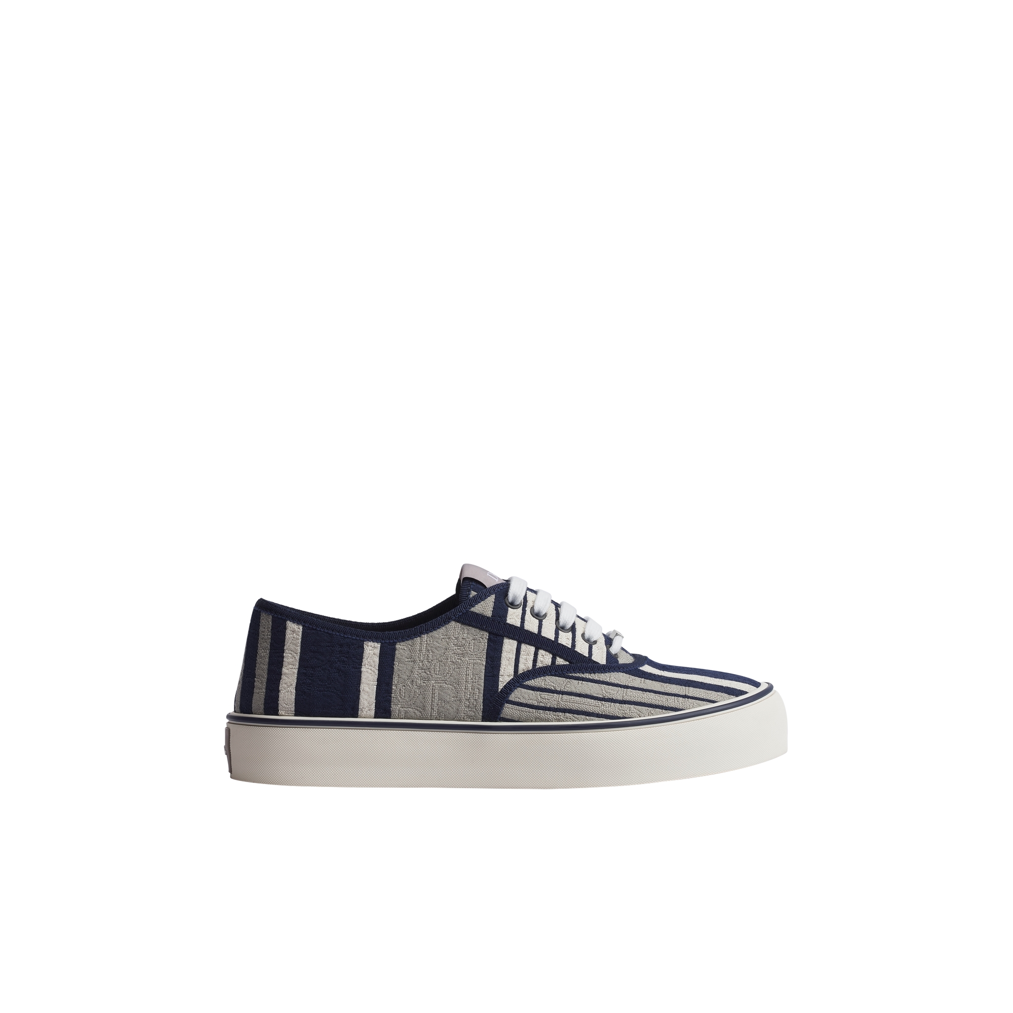 Dioriviera Dior Saltwind Sneaker Gray and Blue Dior Oblique Sun Stripes Jacquard E02