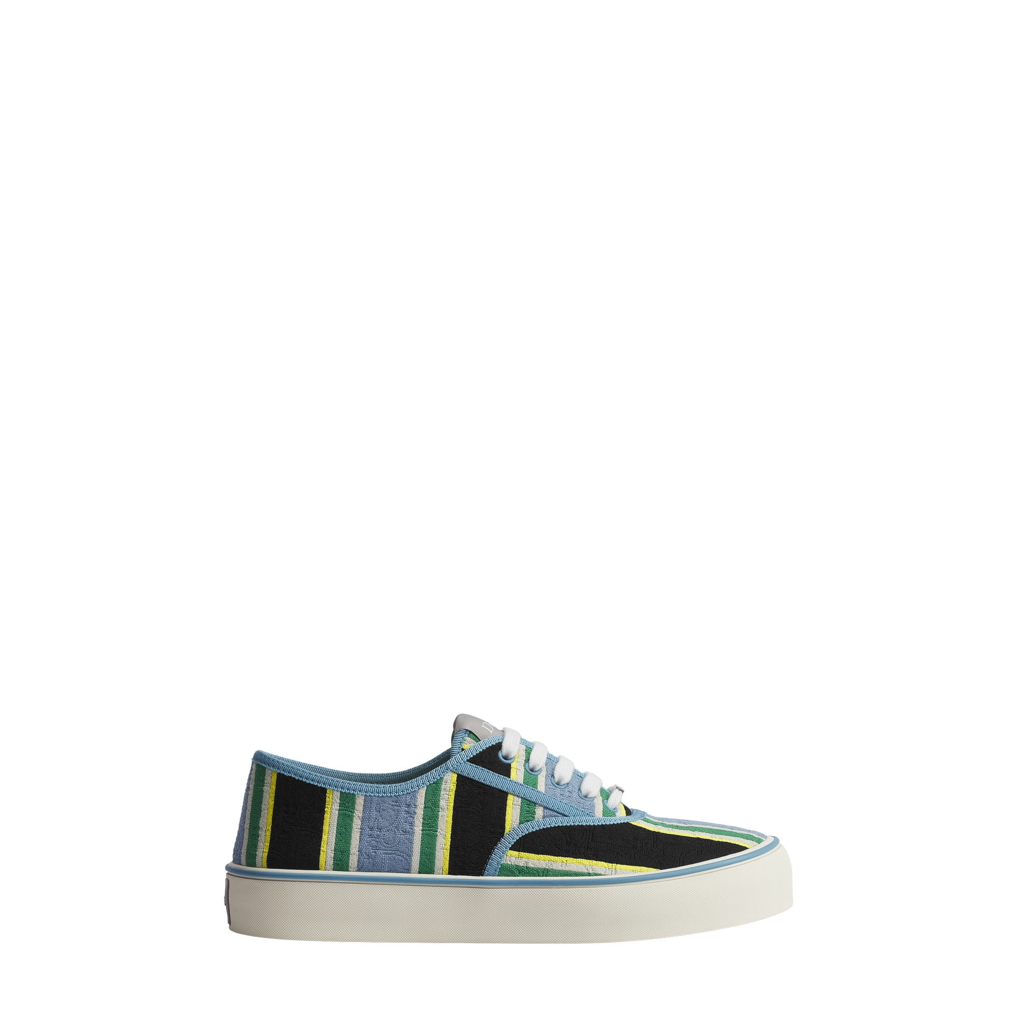 Dioriviera Dior Saltwind Sneaker Black, Light Blue, Green and Yellow Dior Oblique Sun Stripes Jacquard E02