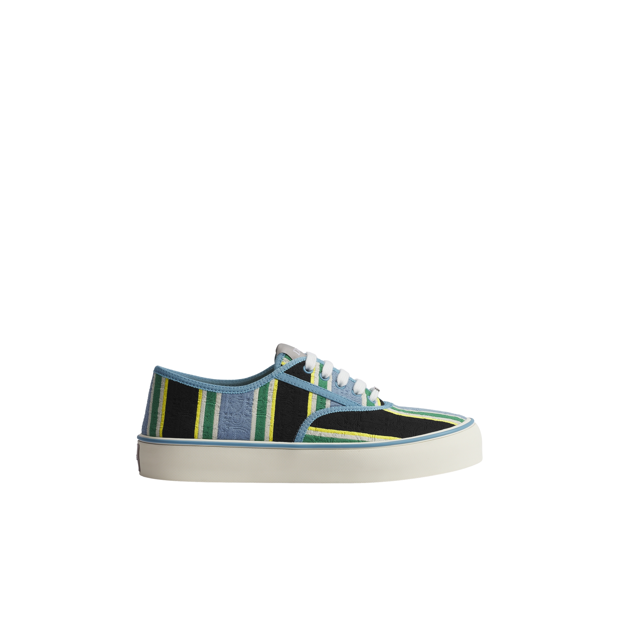 Dioriviera Dior Saltwind Sneaker Black, Light Blue, Green and Yellow Dior Oblique Sun Stripes Jacquard E02