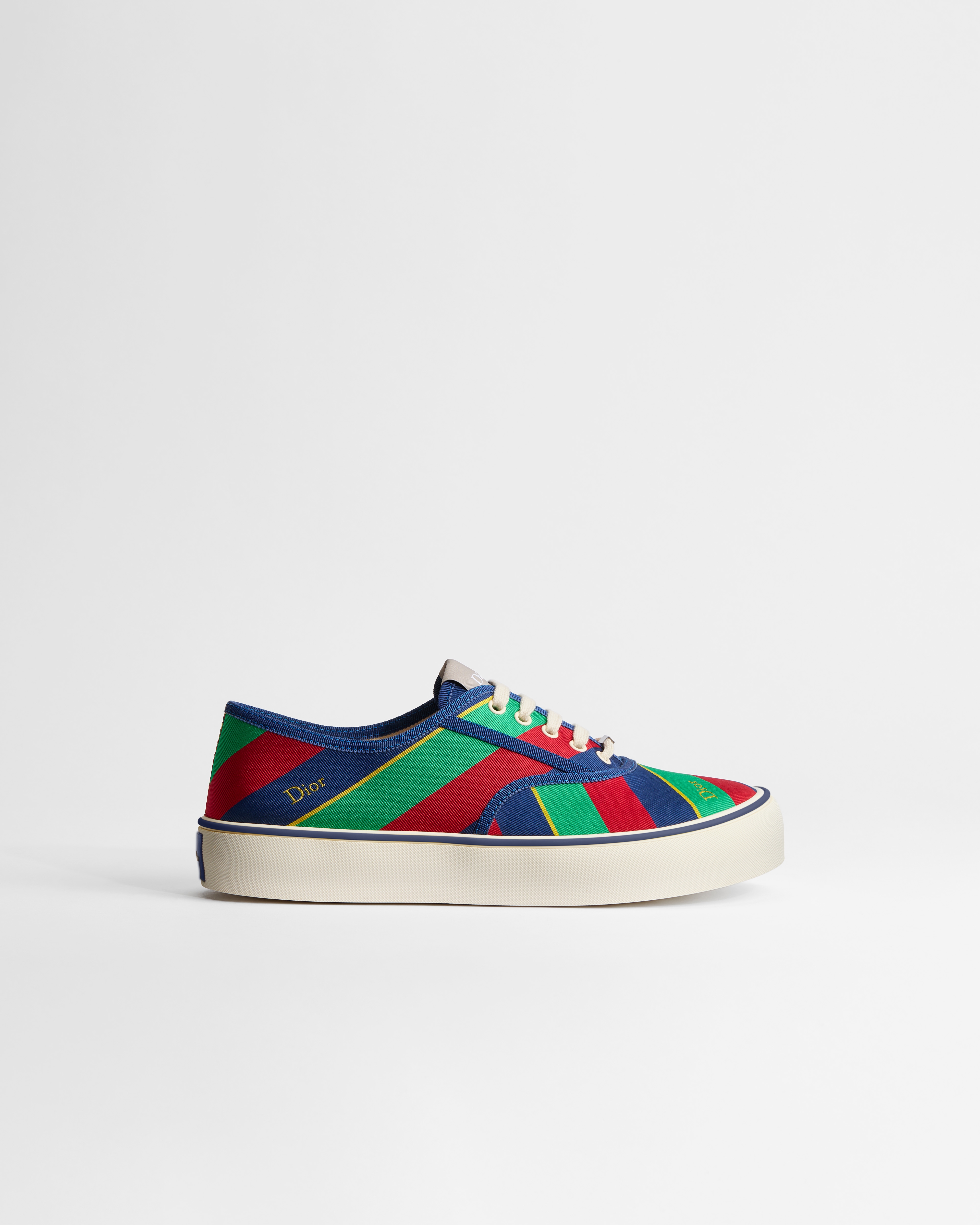 Dior Saltwind Sneaker Multicolor Striped Cotton and Technical Fabric E02