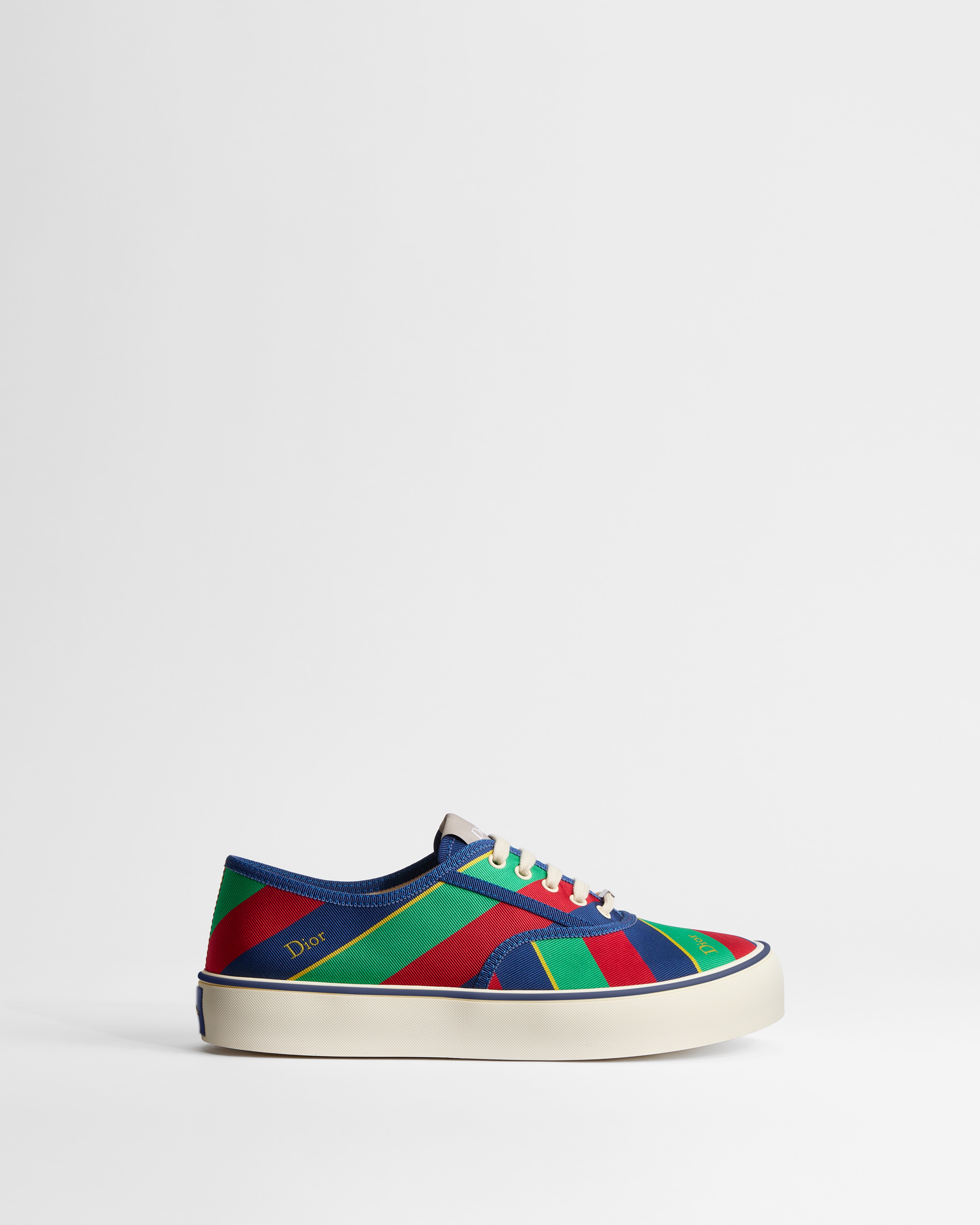 Dior Saltwind Sneaker Multicolor Striped Cotton and Technical Fabric E02