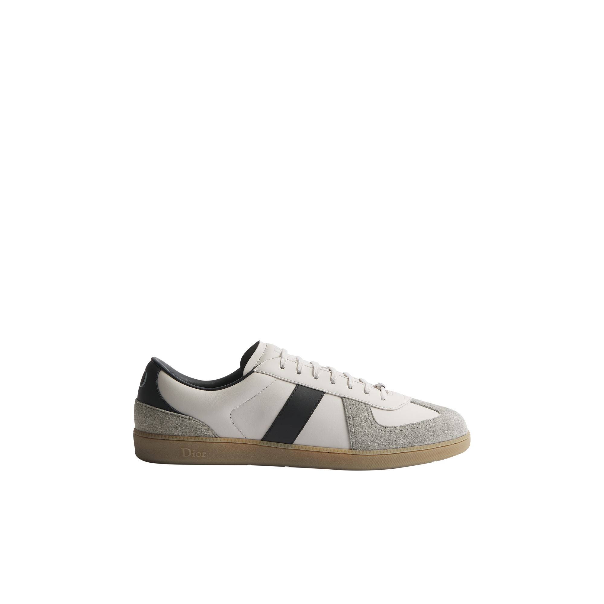 B01 Matchpoint Sneaker Black and White Smooth Calfskin with Gray Suede Calfskin E02