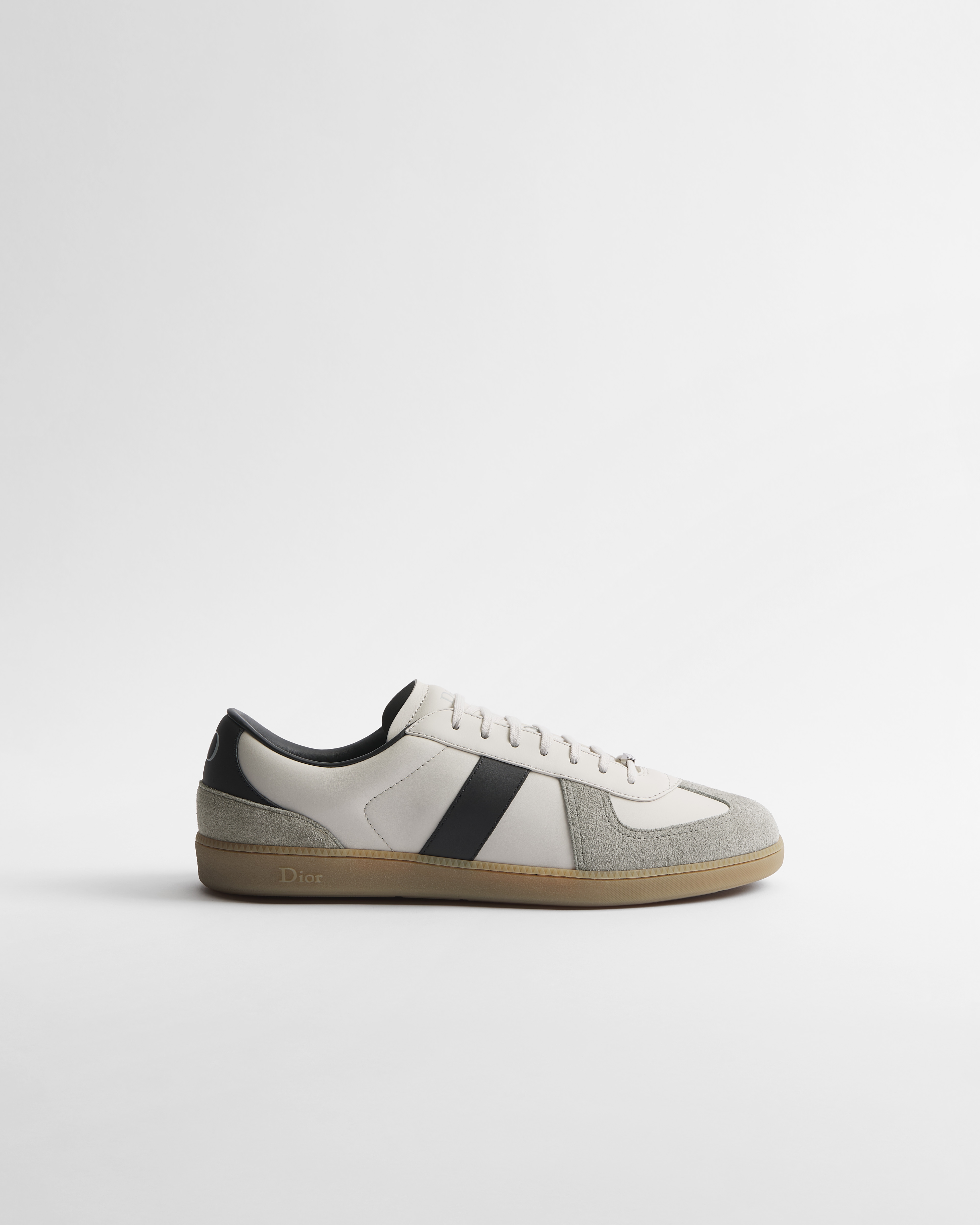 B01 Matchpoint Sneaker Black and White Smooth Calfskin with Gray Suede Calfskin E02