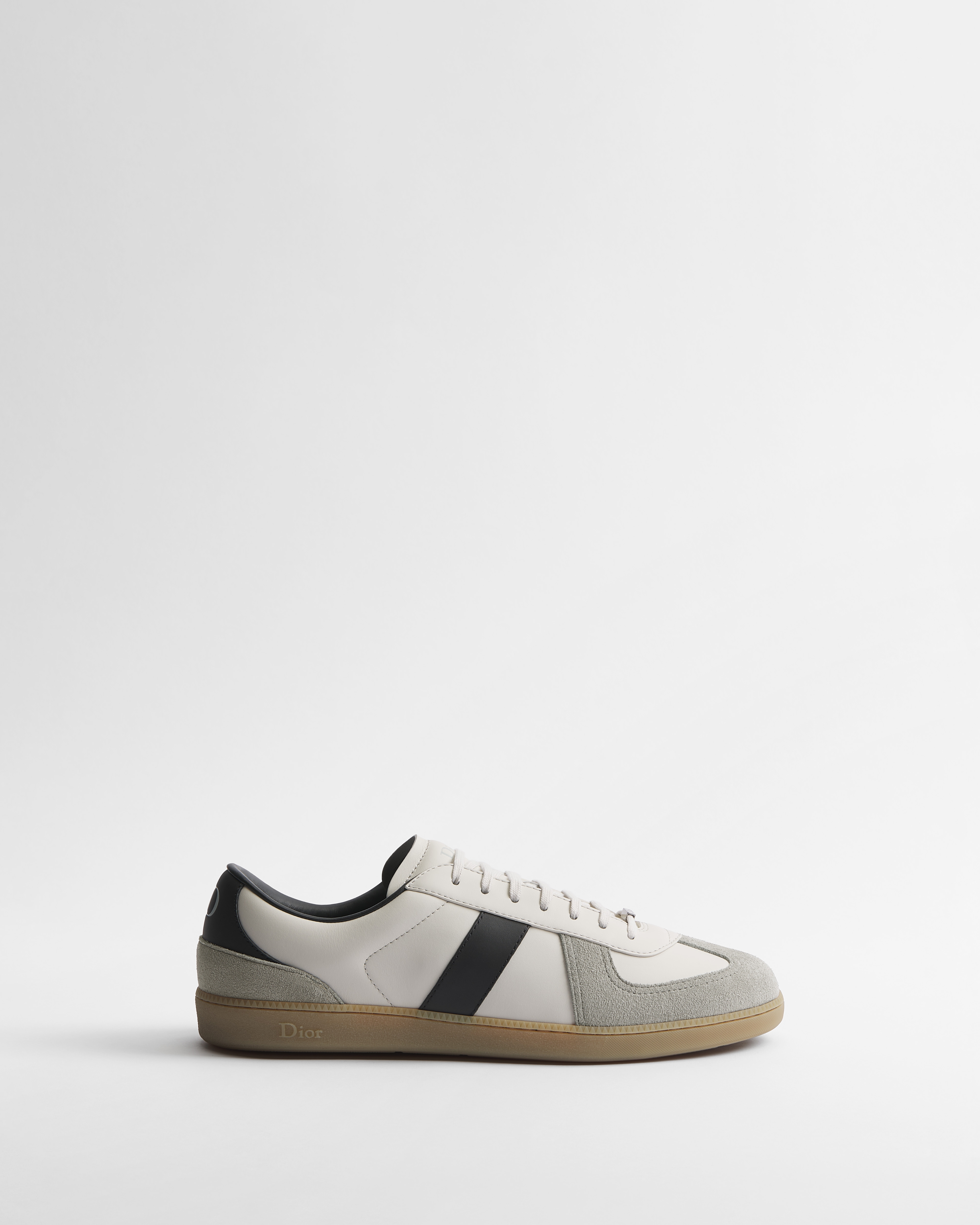 B01 Matchpoint Sneaker Black and White Smooth Calfskin with Gray Suede Calfskin E02