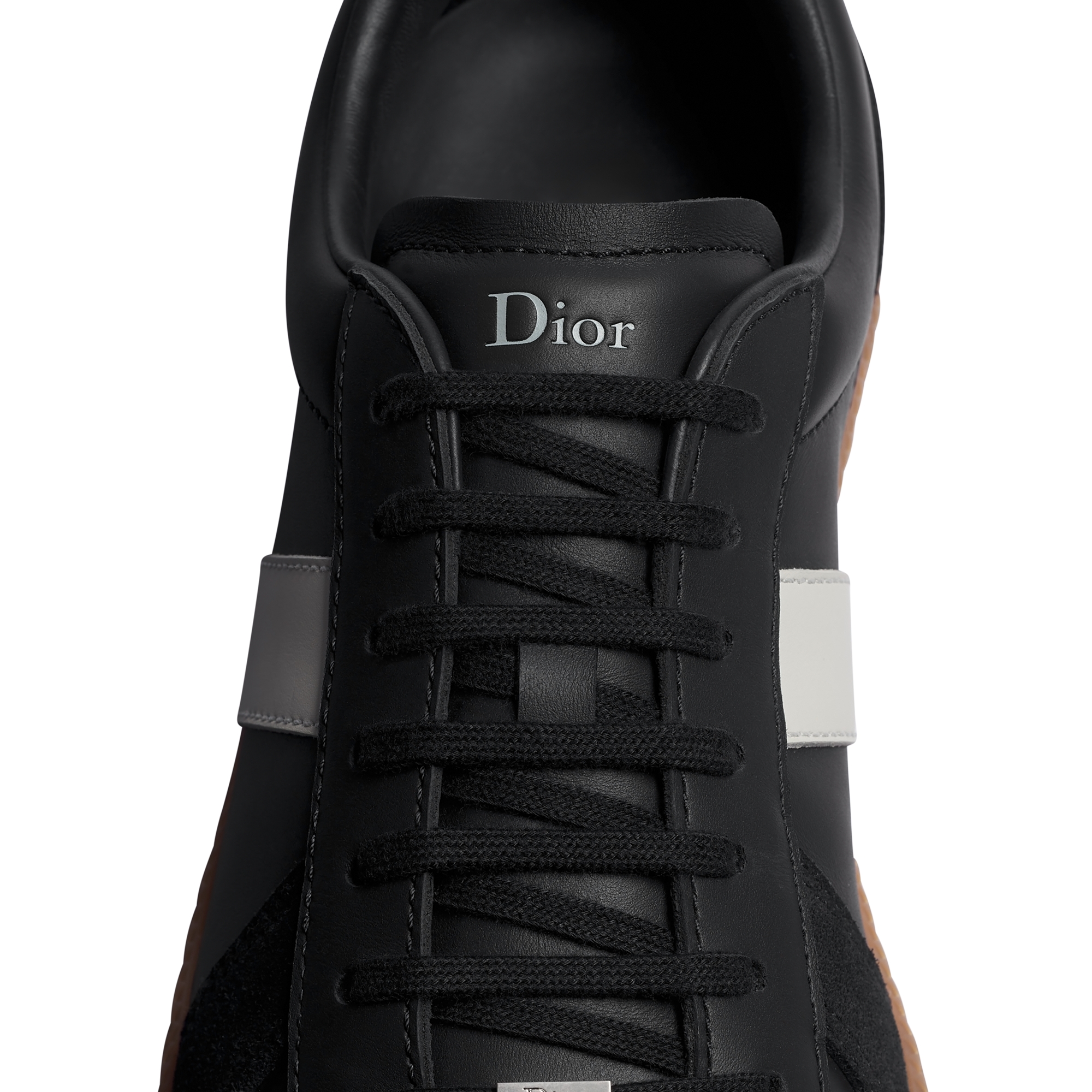 B01 Matchpoint Sneaker Black and White Smooth Calfskin with Black Suede E09