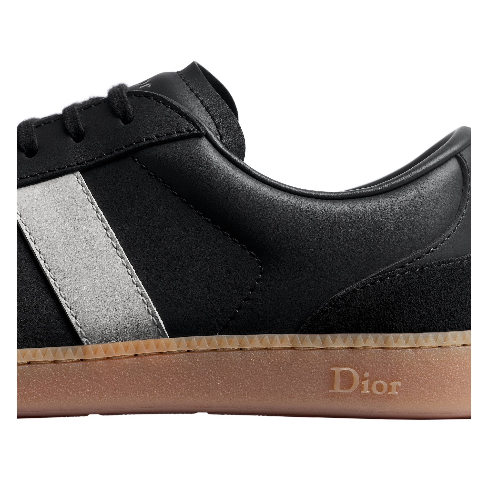 B01 Matchpoint Sneaker Black and White Smooth Calfskin with Black Suede E10