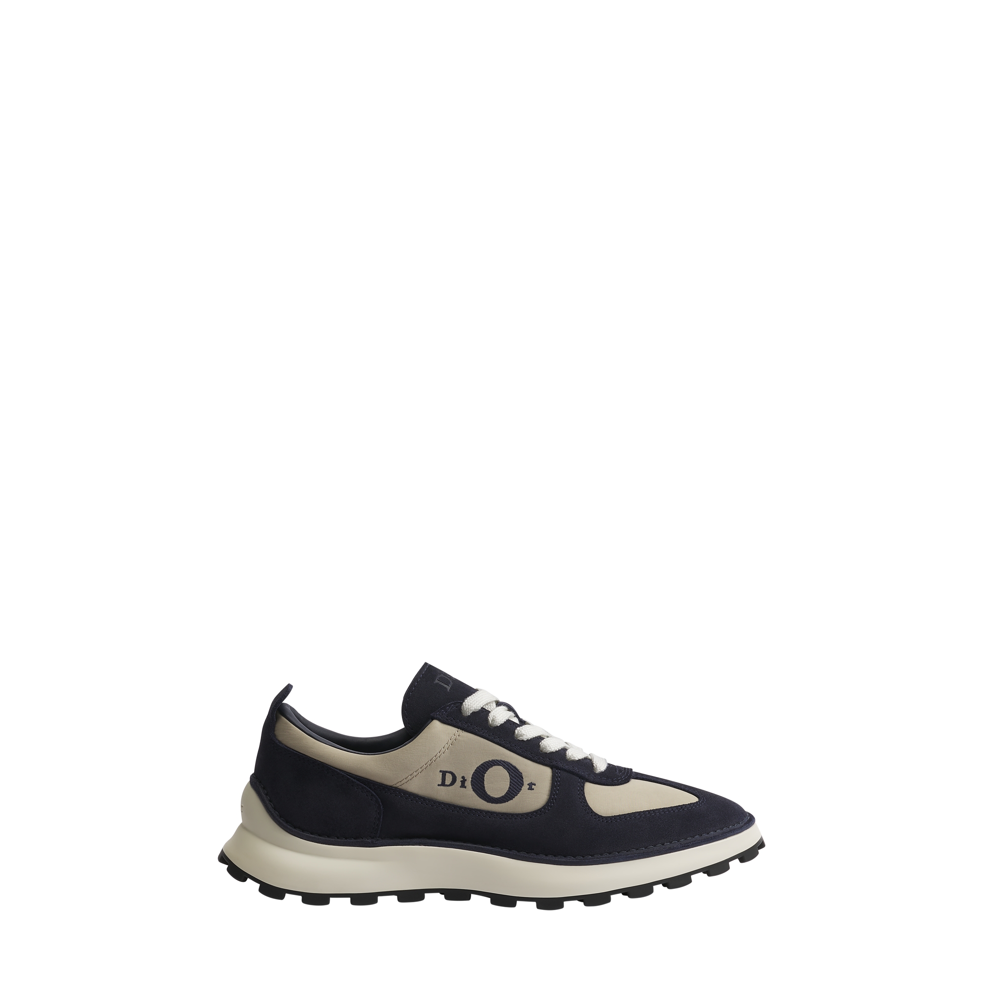  Kalbsveloursleder in Marineblau und Funktionsstoff in Beige
