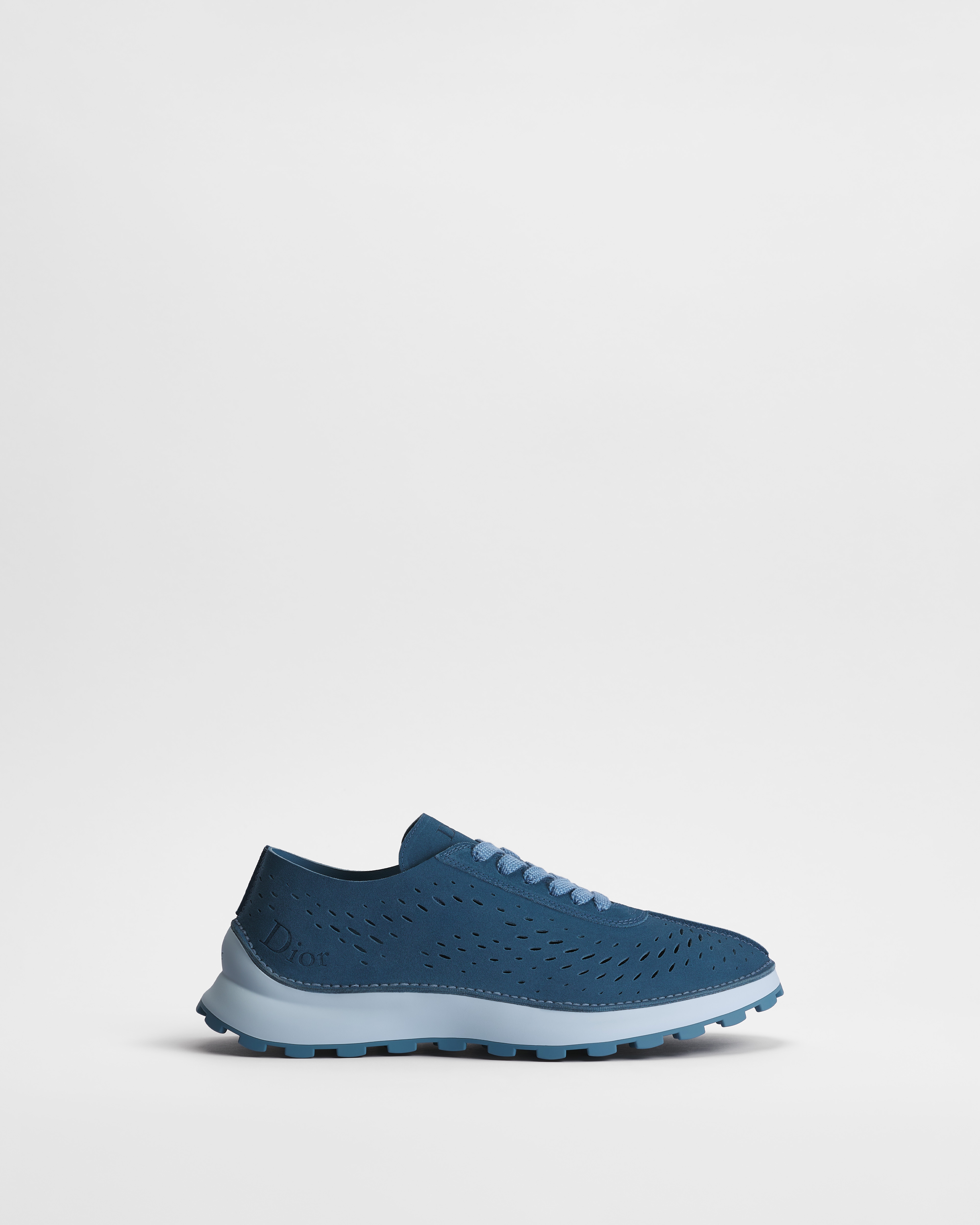 Sneaker Dior Squash Veau velours bleu E02