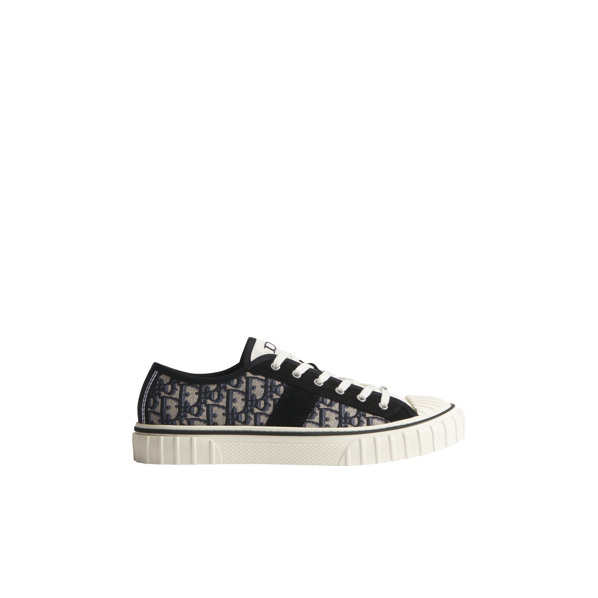  Beige and Blue Dior Oblique Jacquard and Black Suede Calfskin