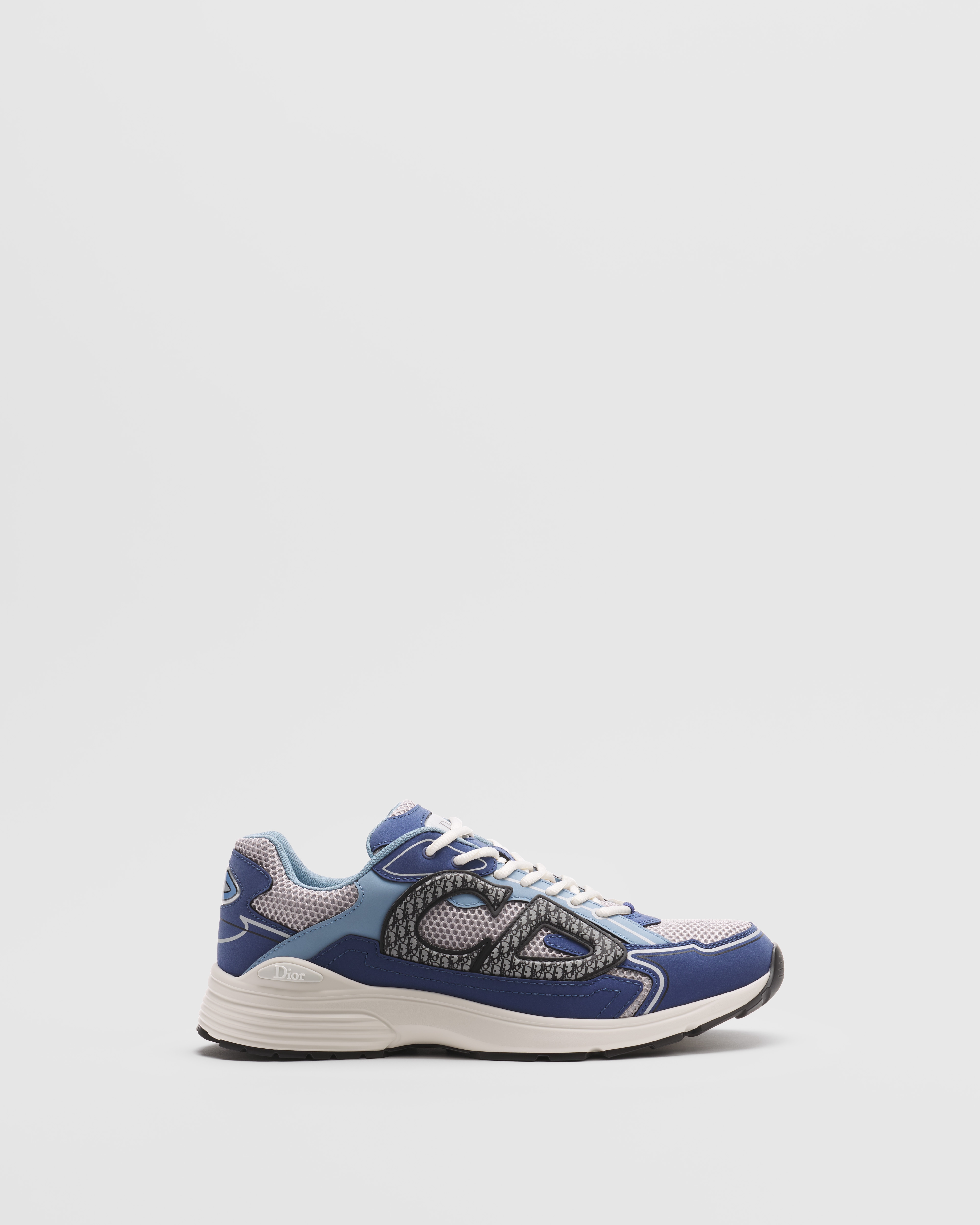 B30 Countdown Sneaker Funktionsstoff in Grau mit Funktionsmesh in Marineblau und Blau E02