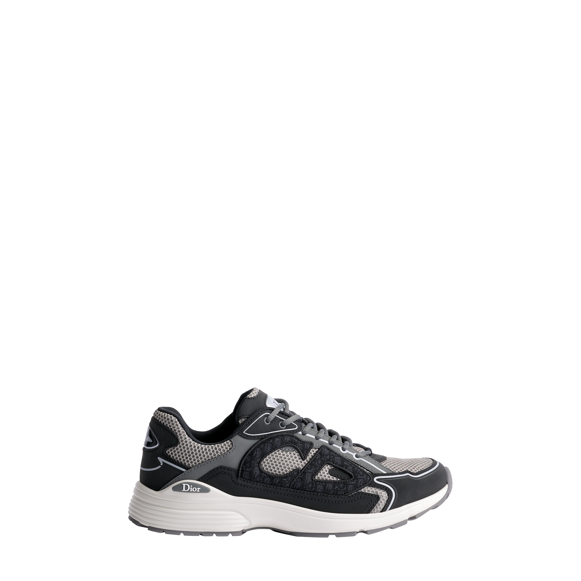 Gray Technical Mesh with Black and Deep Gray Technical Fabric