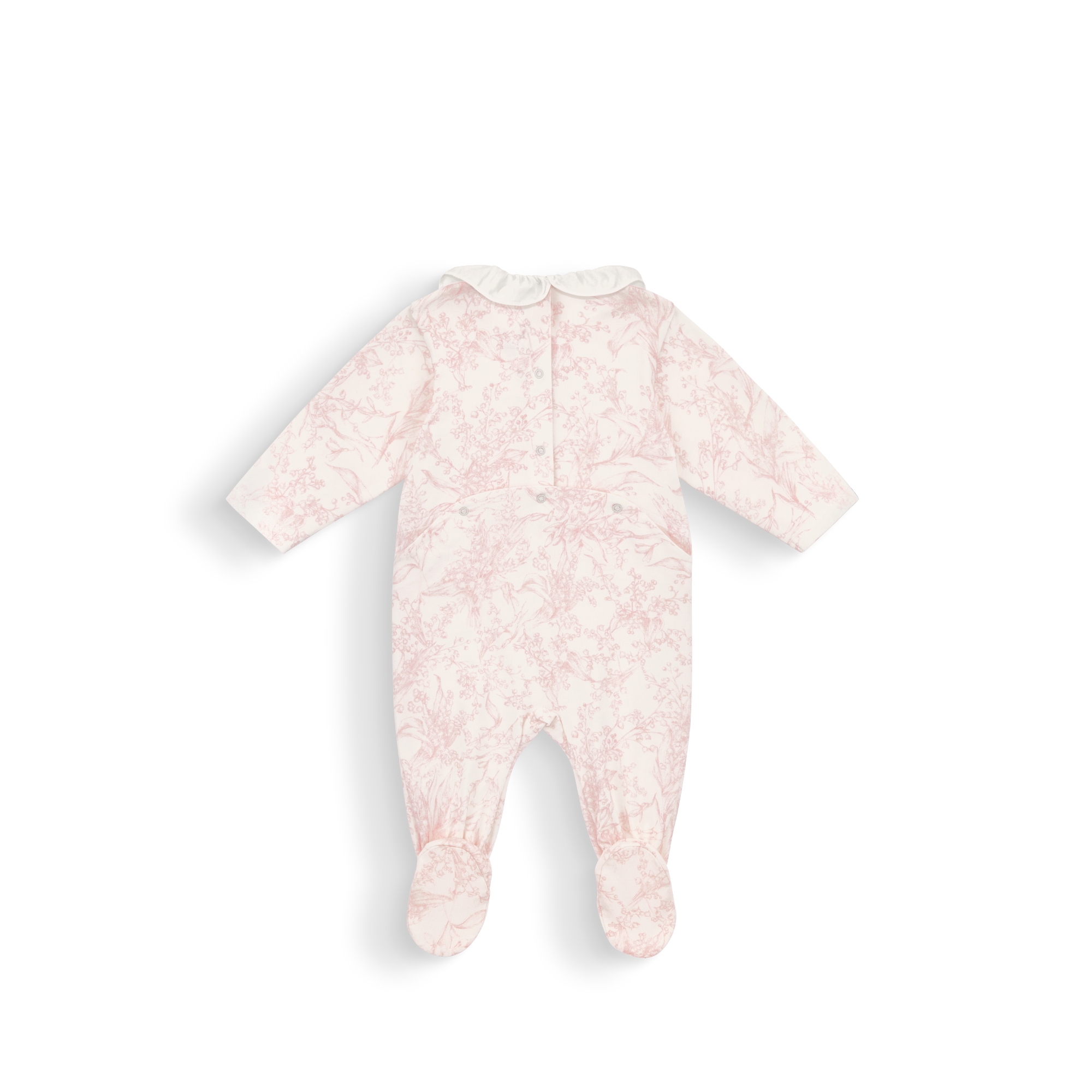 Newborn Gift Set Ivory Cotton Interlock with Pink Lily of the Valley Print E03