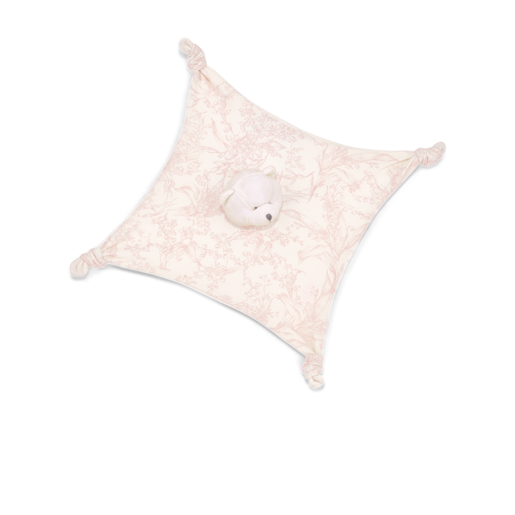 Newborn Gift Set Ivory Cotton Interlock with Pink Lily of the Valley Print E04