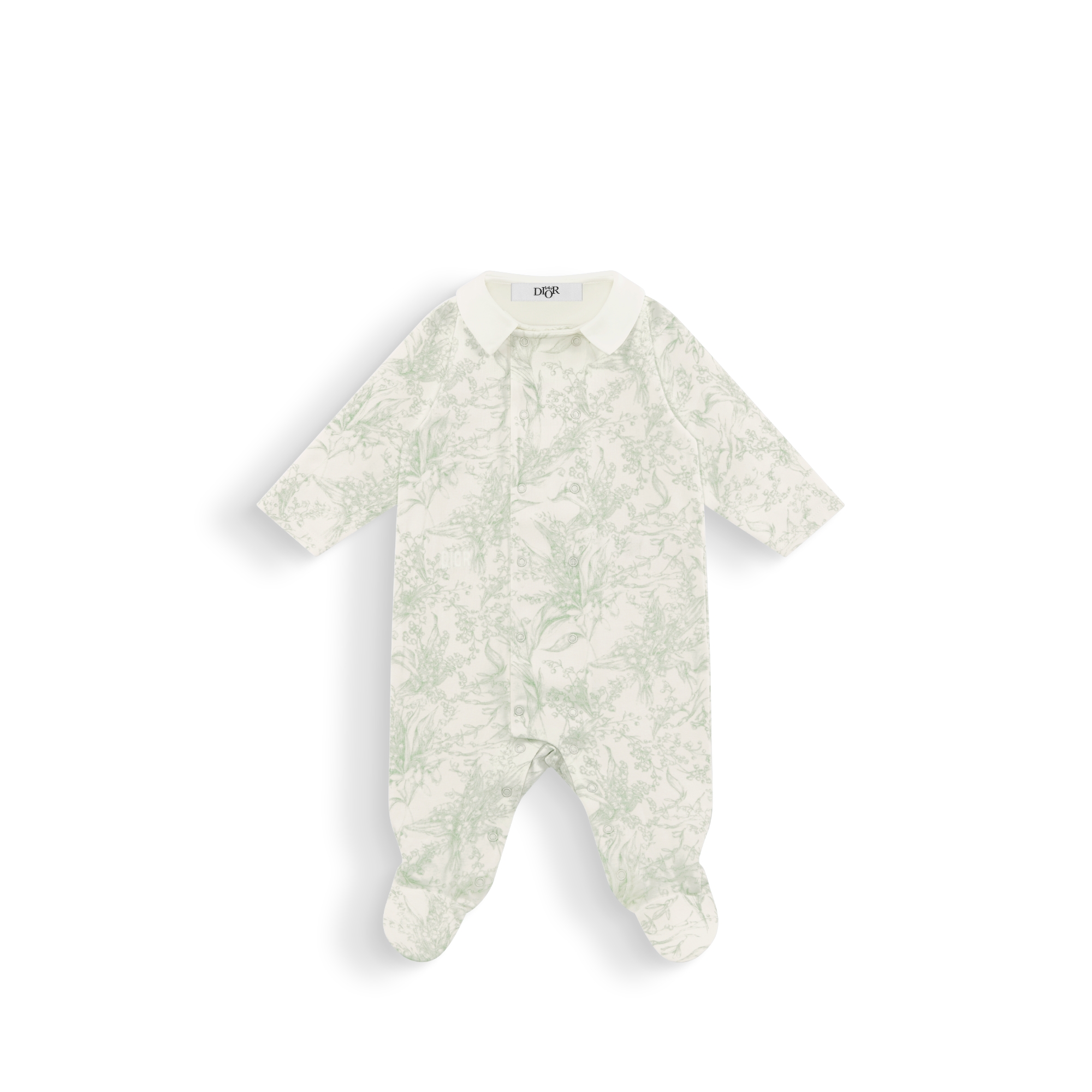 Newborn Gift Set Ivory Cotton Interlock with Green Lily of the Valley Print E02