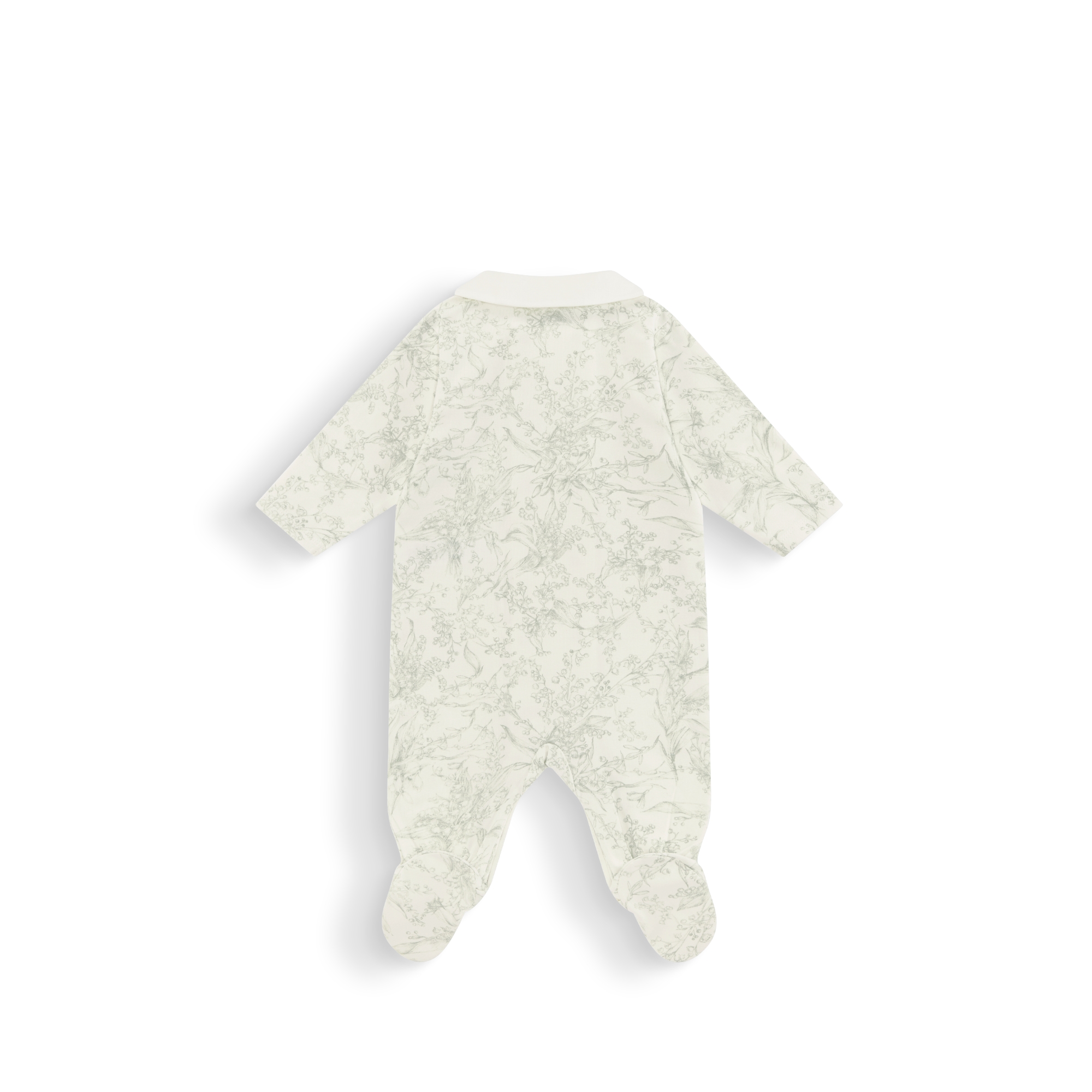 Newborn Gift Set Ivory Cotton Interlock with Green Lily of the Valley Print E03