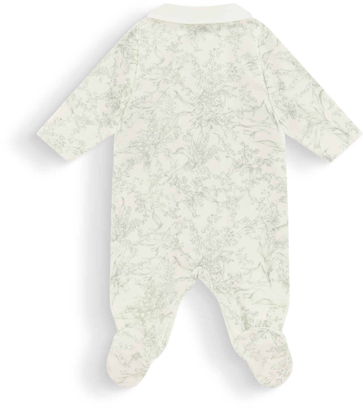Newborn Gift Set Ivory Cotton Interlock with Green Lily of the Valley Print  | DIOR