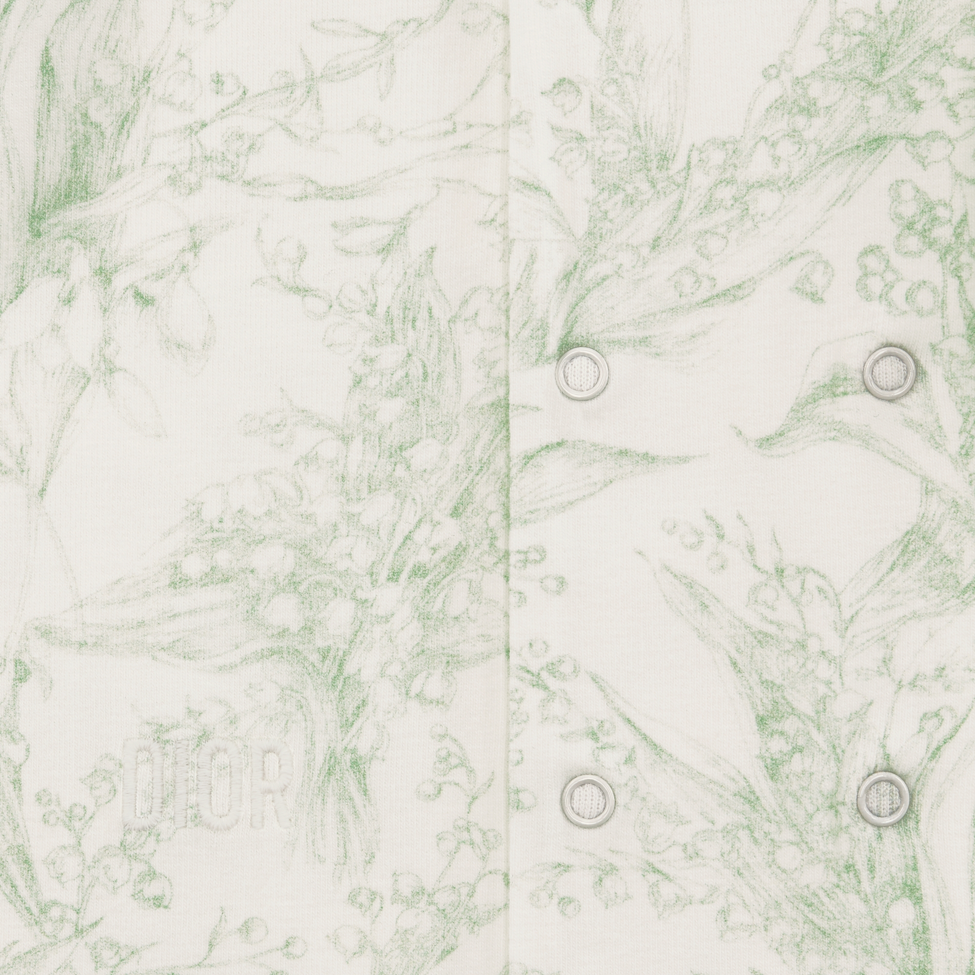 Newborn Gift Set Ivory Cotton Interlock with Green Lily of the Valley Print E09