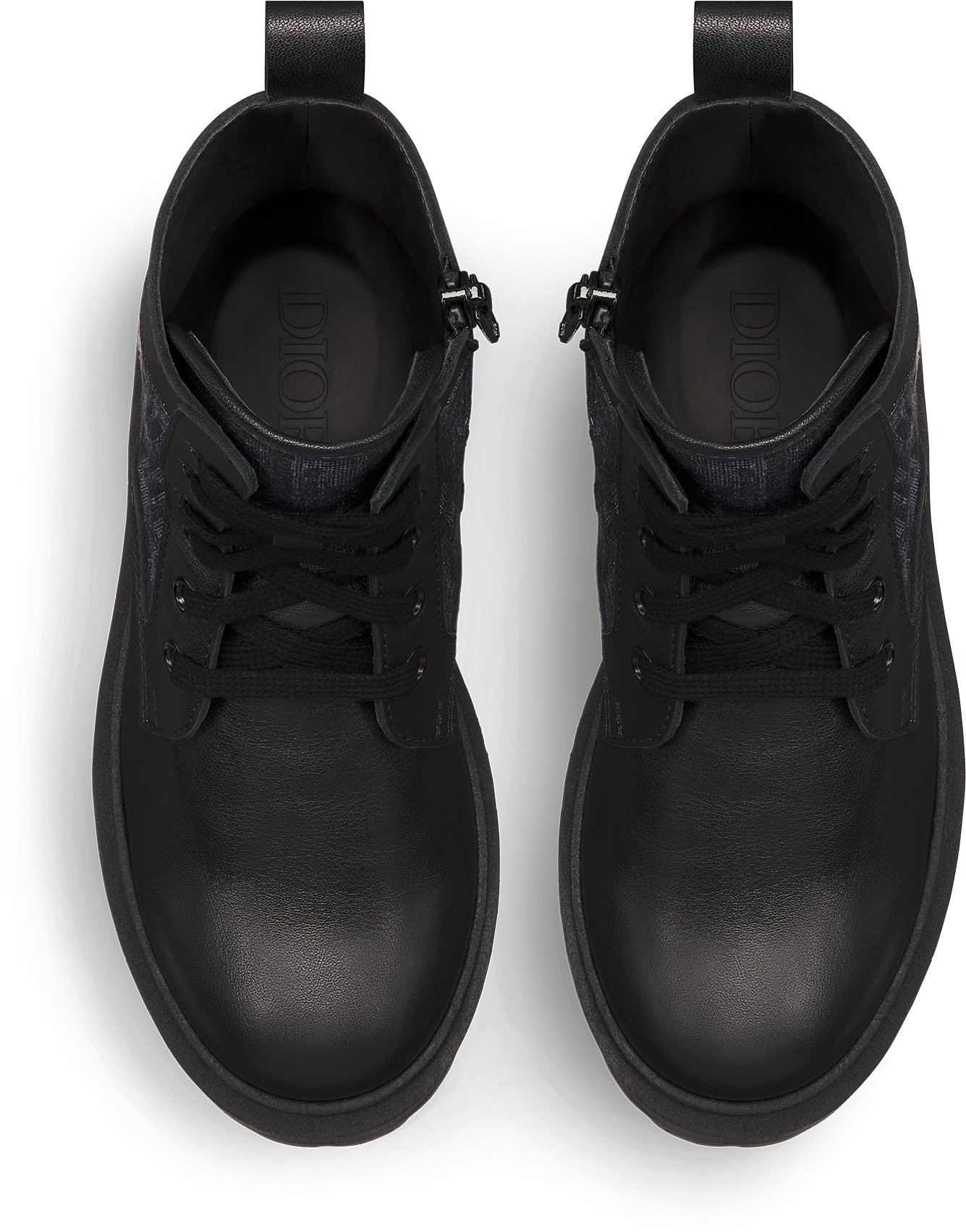 Kids Ankle Boot Black Smooth Calfskin and Dior Oblique Jacquard DIOR