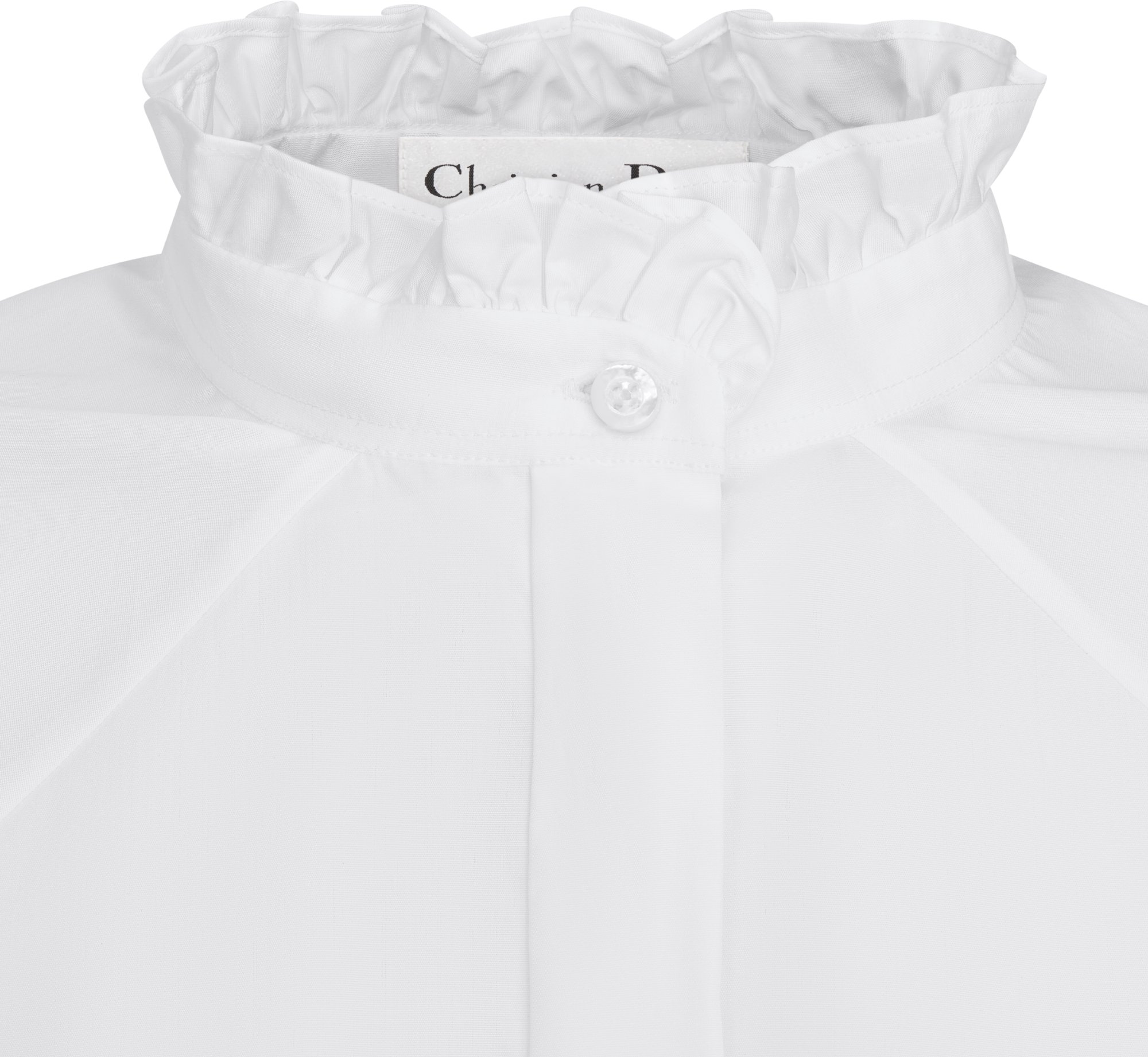 Blouse White Cotton Poplin | DIOR