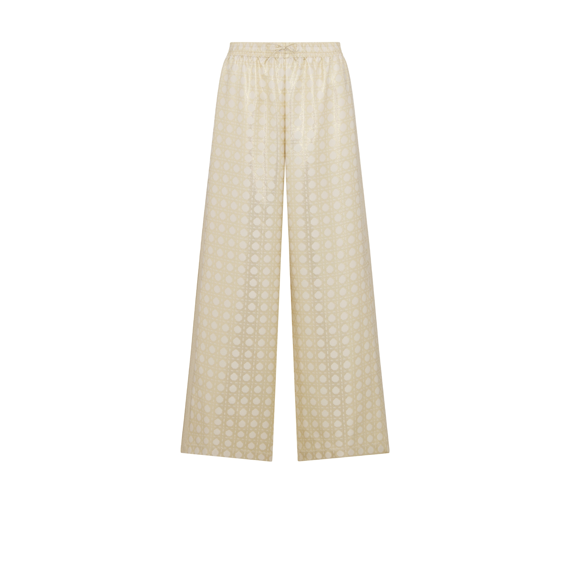 Dior Or Macrocannage Pants Silk Twill with Gold-Tone Macrocannage Motif E01