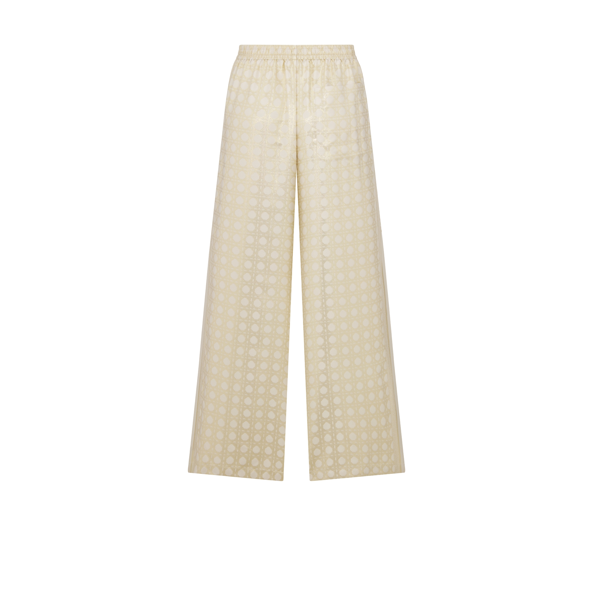 Dior Or Macrocannage Pants Silk Twill with Gold-Tone Macrocannage Motif E08