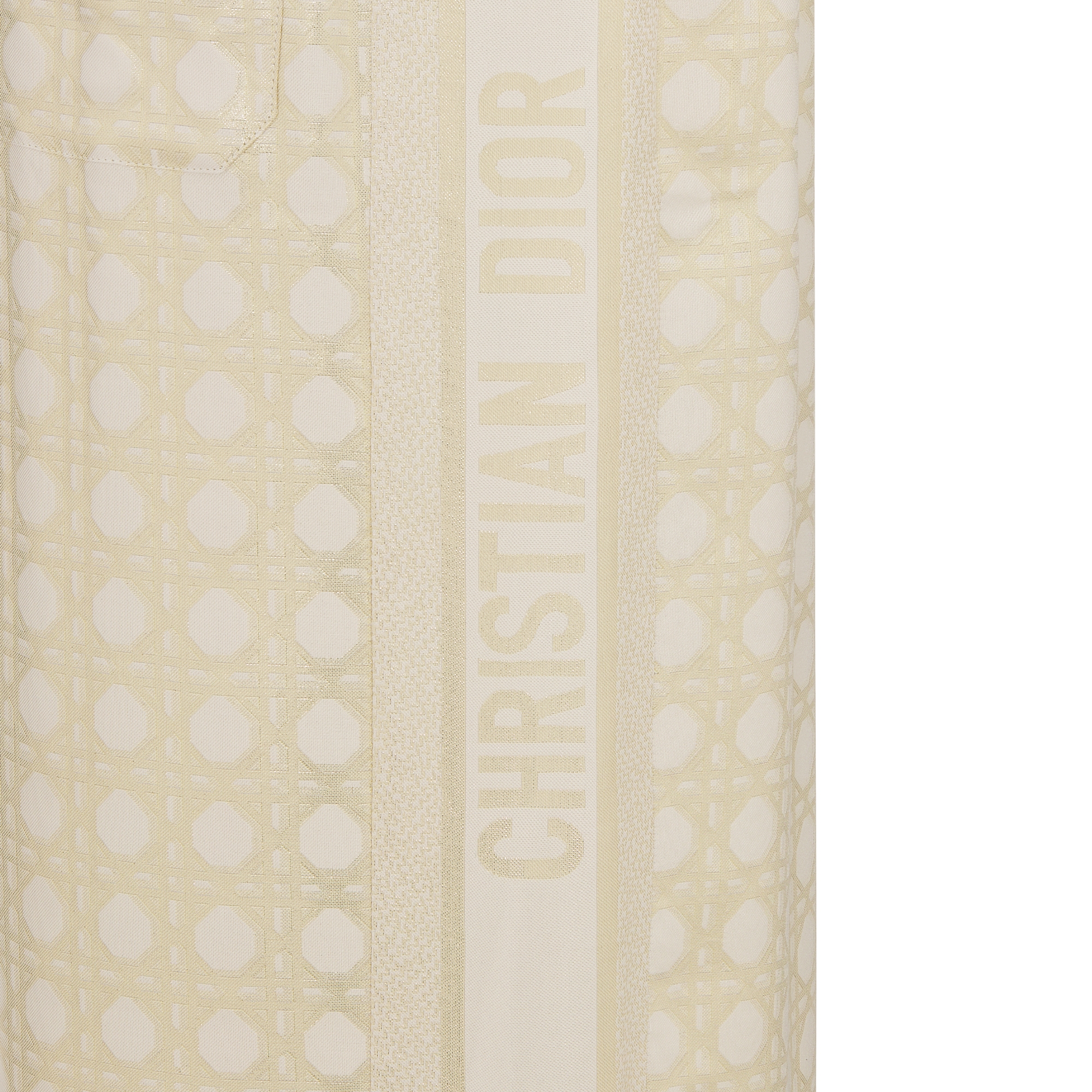 Dior Or Macrocannage Pants Silk Twill with Gold-Tone Macrocannage Motif E09