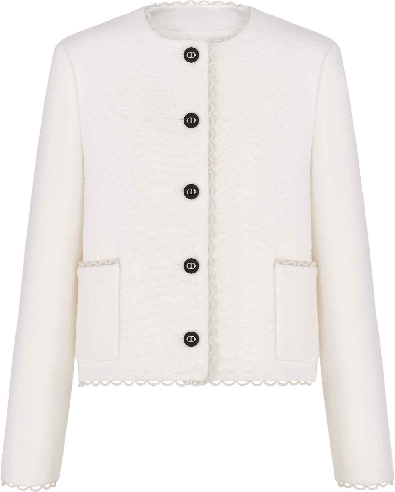 Cropped Jacket Ecru Double-Sided Virgin Wool Bouclé | DIOR