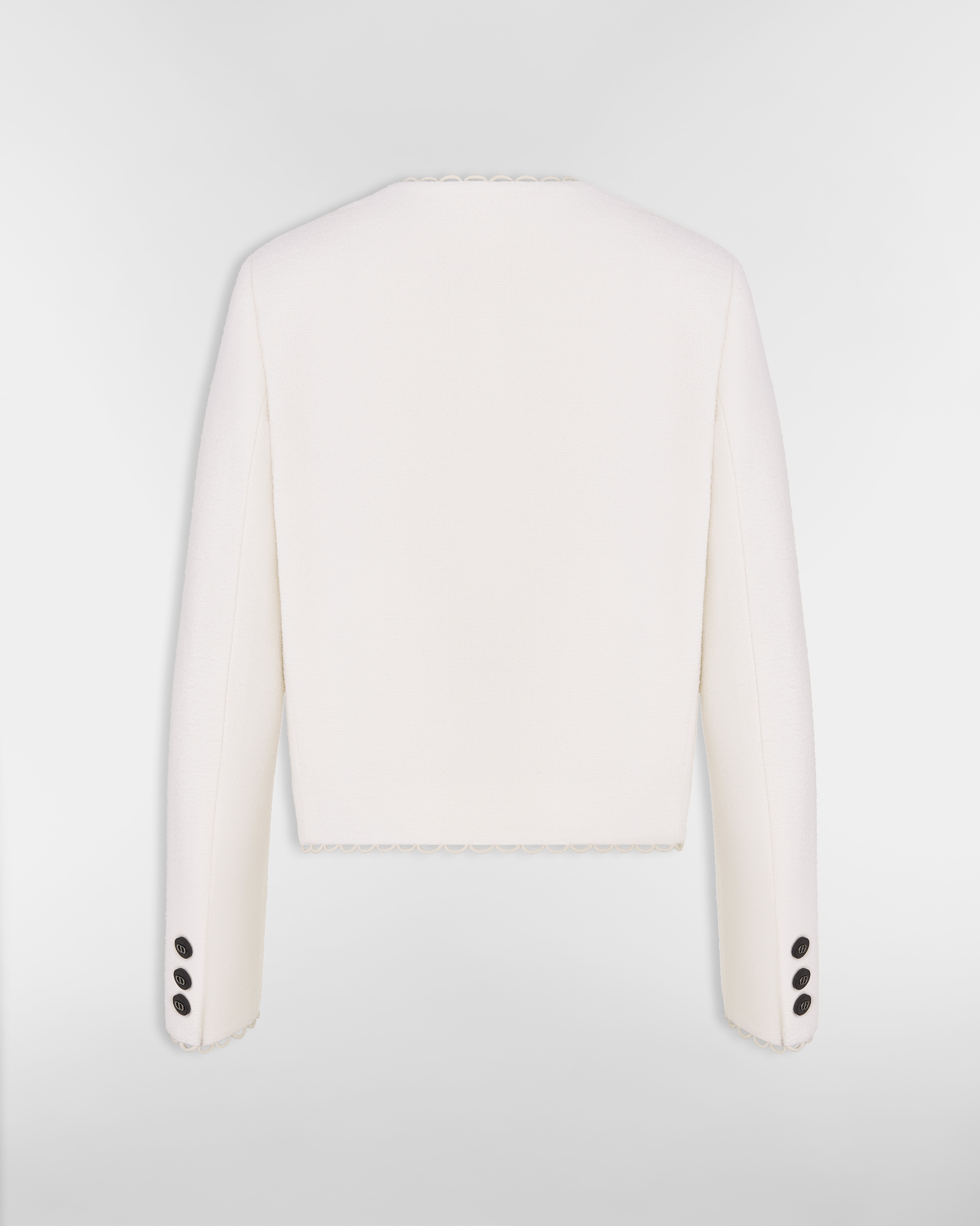 クロップド ジャケット ダブルフェース バージンウール ブークレ E08