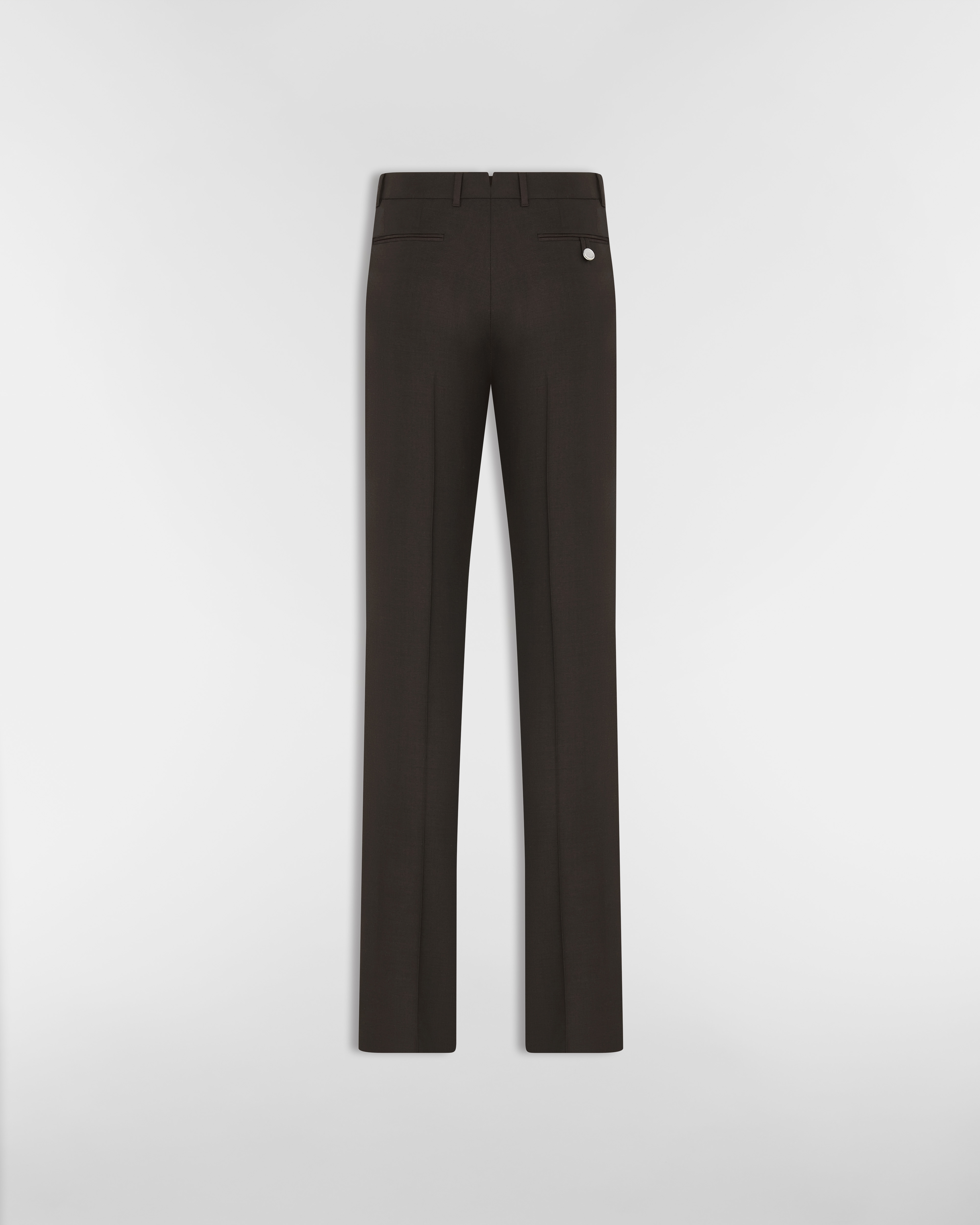 Dior Icons Slim-Fit Pants Brown Cashmere and Wool Twill E08