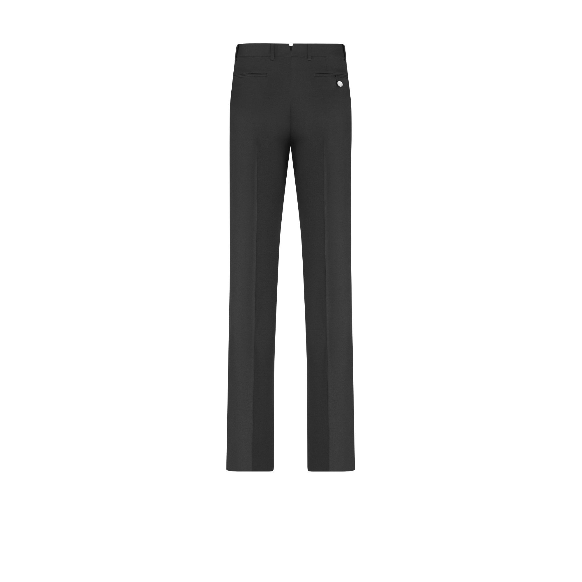 Dior Icons Regular-Fit Pants Black Wool and Cashmere Twill E08