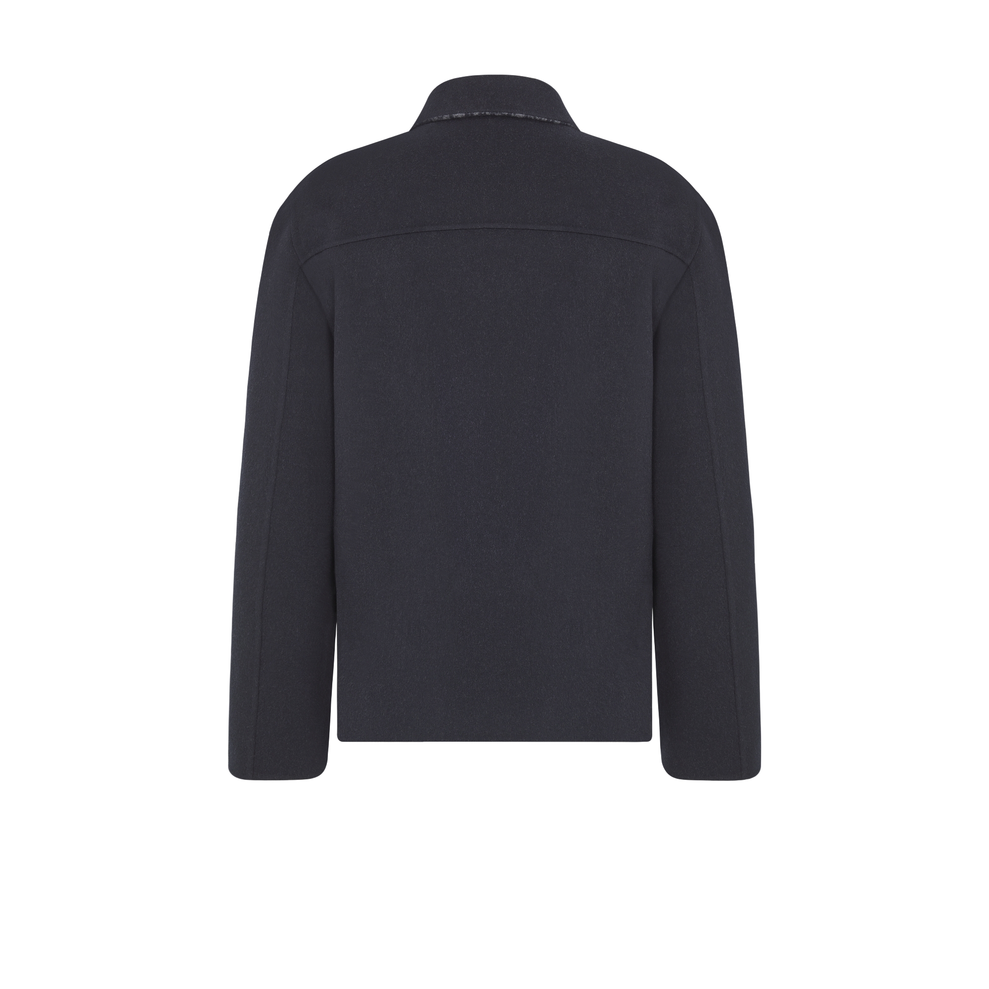 Dior Icons Workwear Jacket Navy Blue Double-Sided Virgin Wool and Cashmere E08