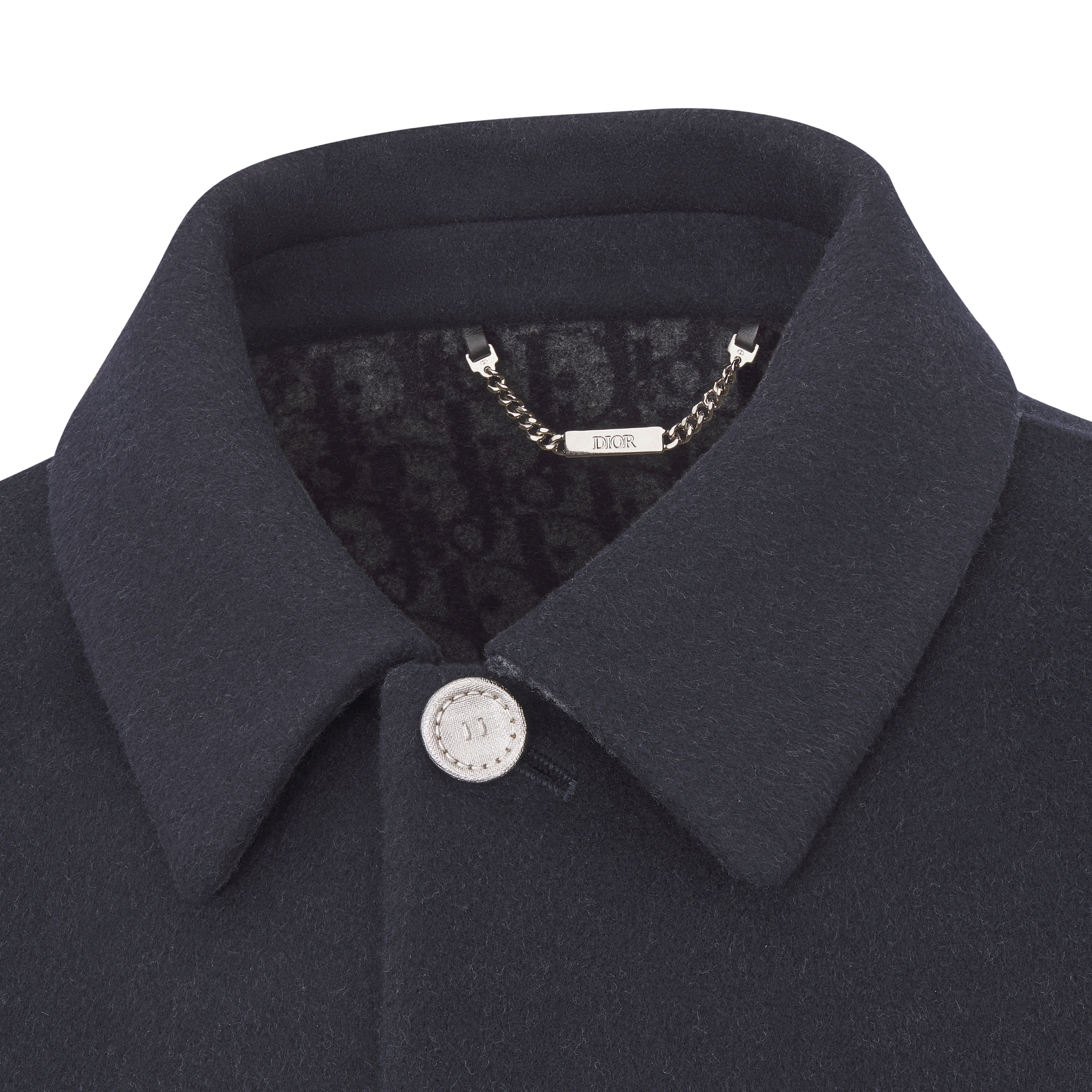 Dior Icons Workwear Jacket Navy Blue Double-Sided Virgin Wool and Cashmere E09