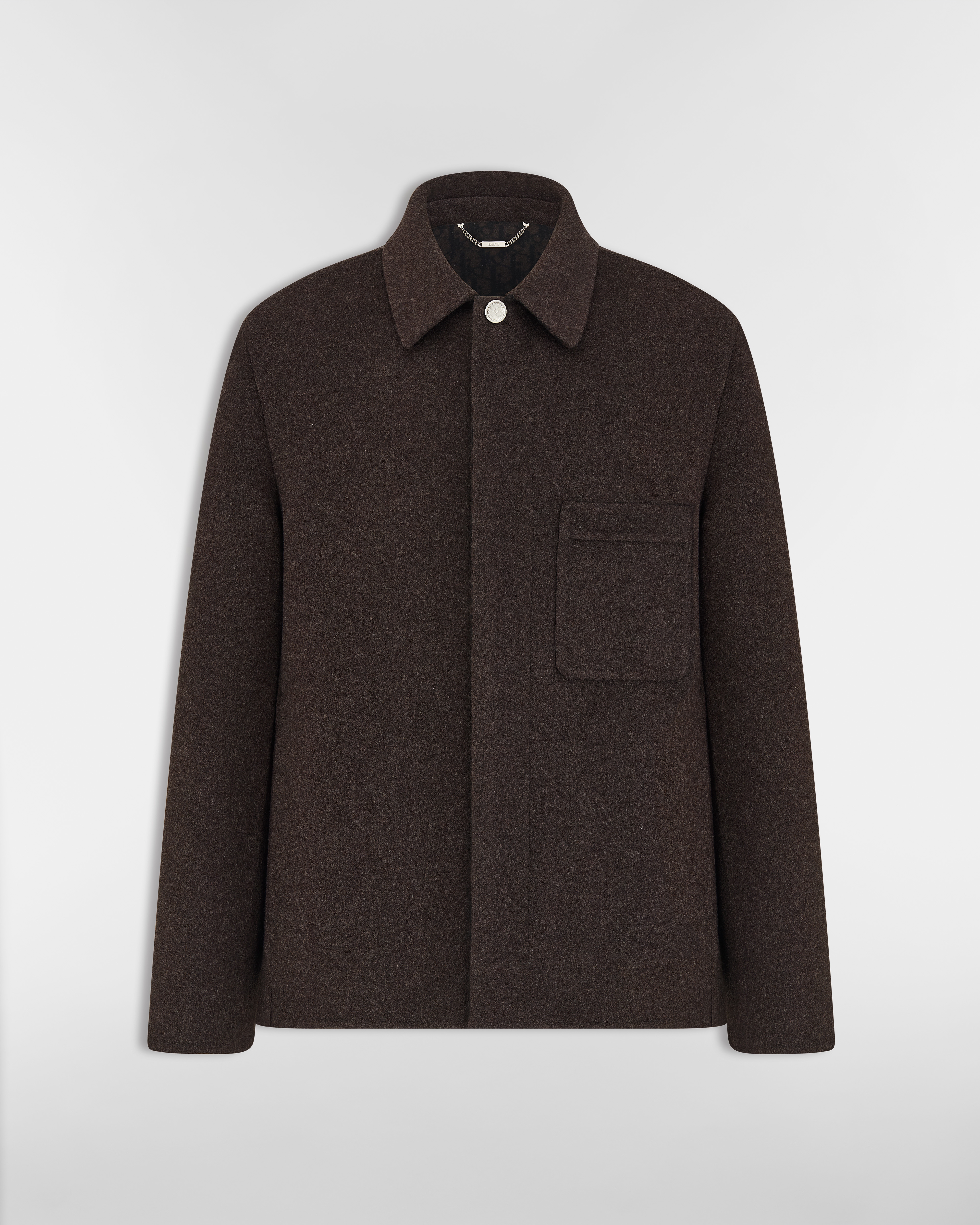 Dior Icons Workwear Jacket Brown Double-Sided Virgin Wool and Cashmere E01