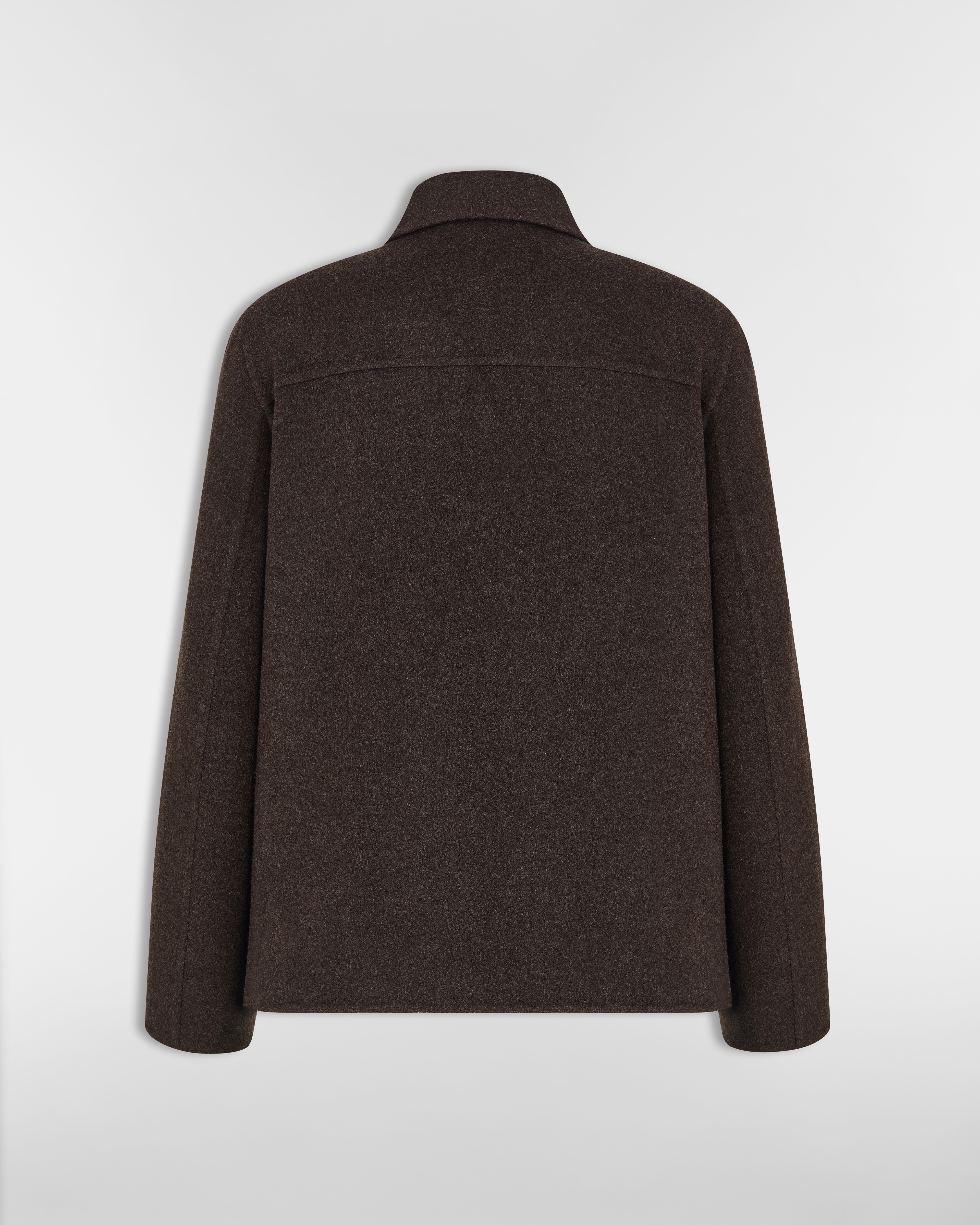 แจ็กเก็ตทํางาน Dior Icons ผ้าวูลเวอร์จินและผ้าแคชเมียร์แบบสองด้านสีน้ำตาล E08