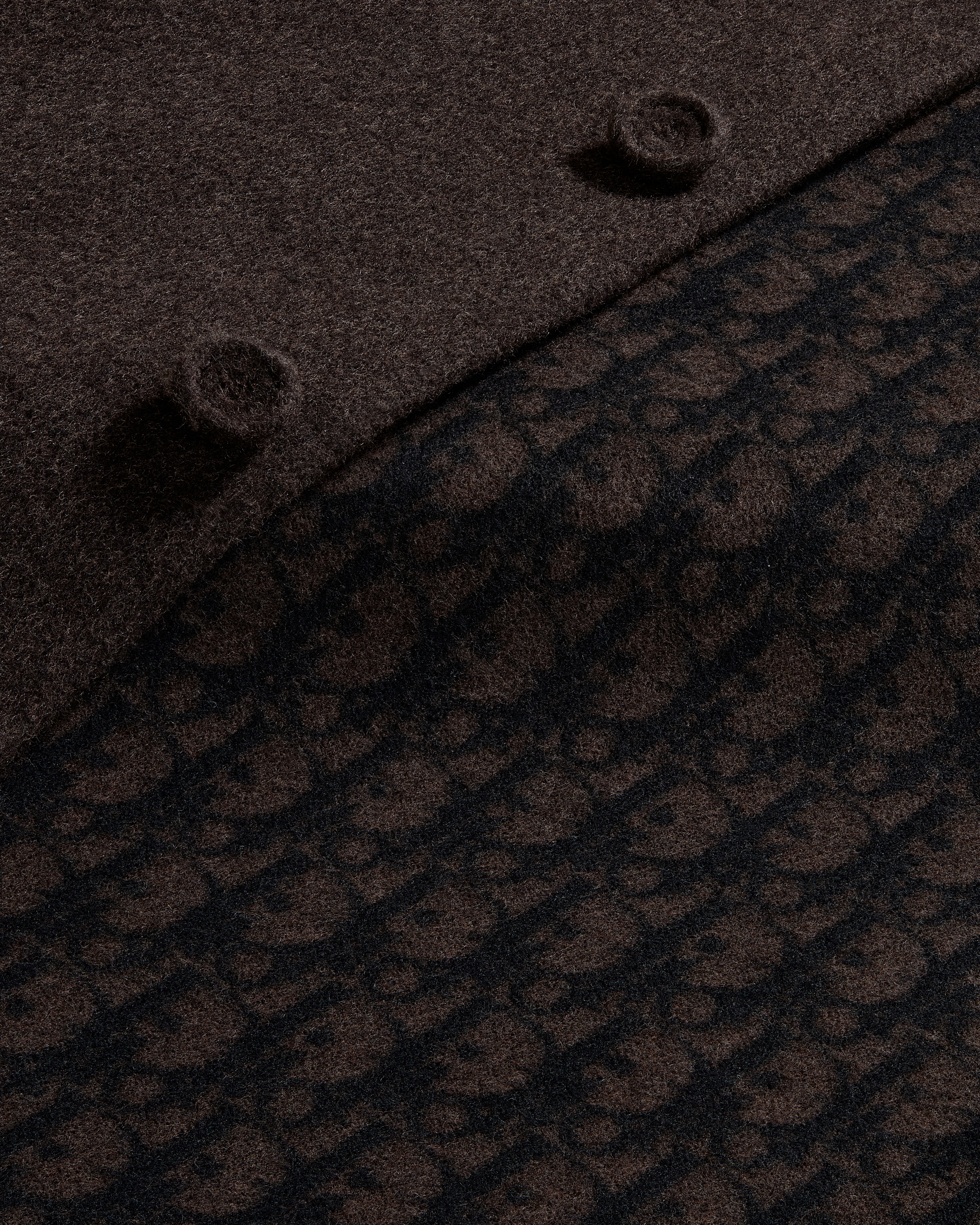 แจ็กเก็ตทํางาน Dior Icons ผ้าวูลเวอร์จินและผ้าแคชเมียร์แบบสองด้านสีน้ำตาล E09