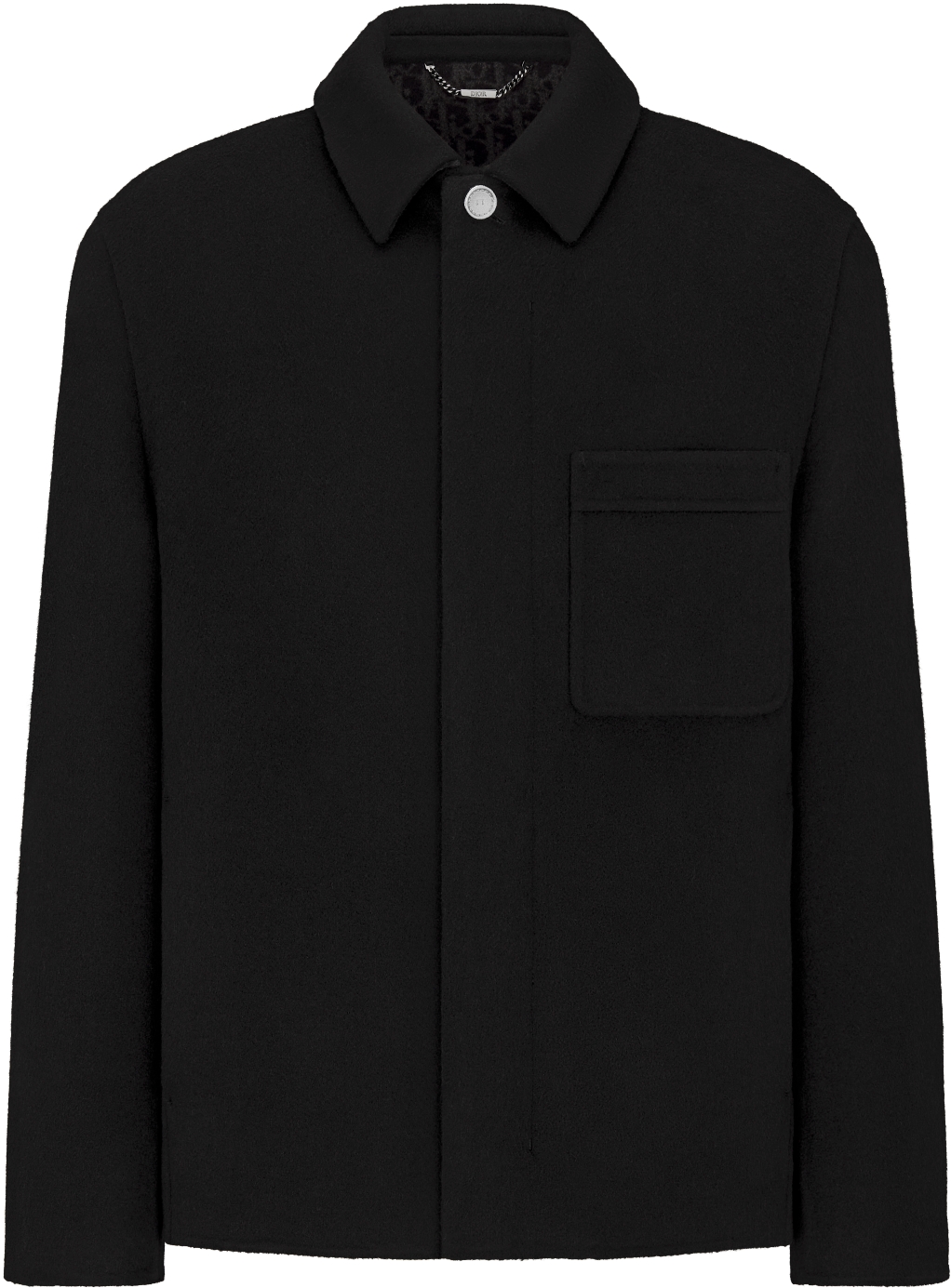 Veste workwear Dior Icons Drap double face de laine vierge et cachemire noirs | DIOR