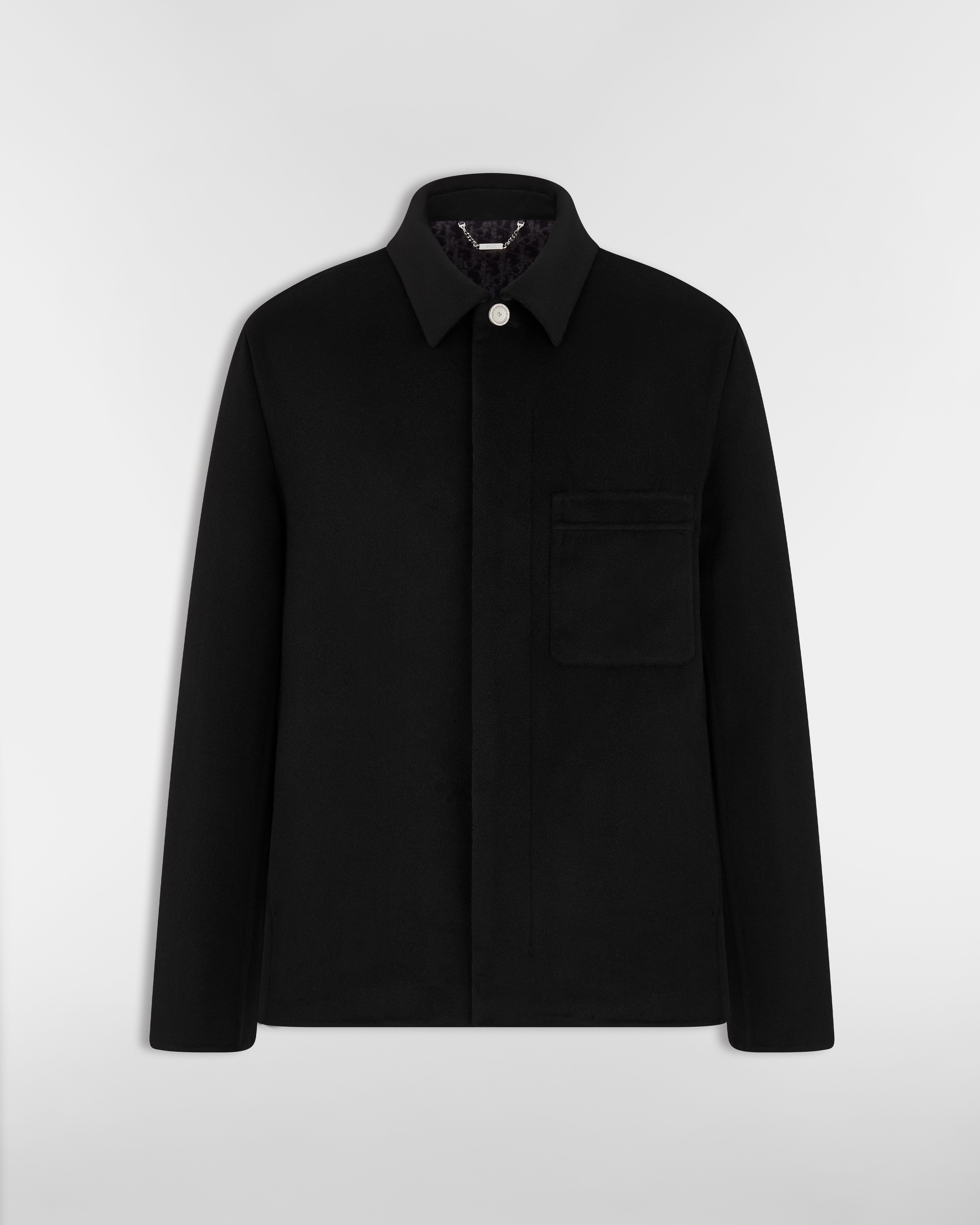 Dior Icons Workwear Jacket Black Double-Sided Virgin Wool and Cashmere E01