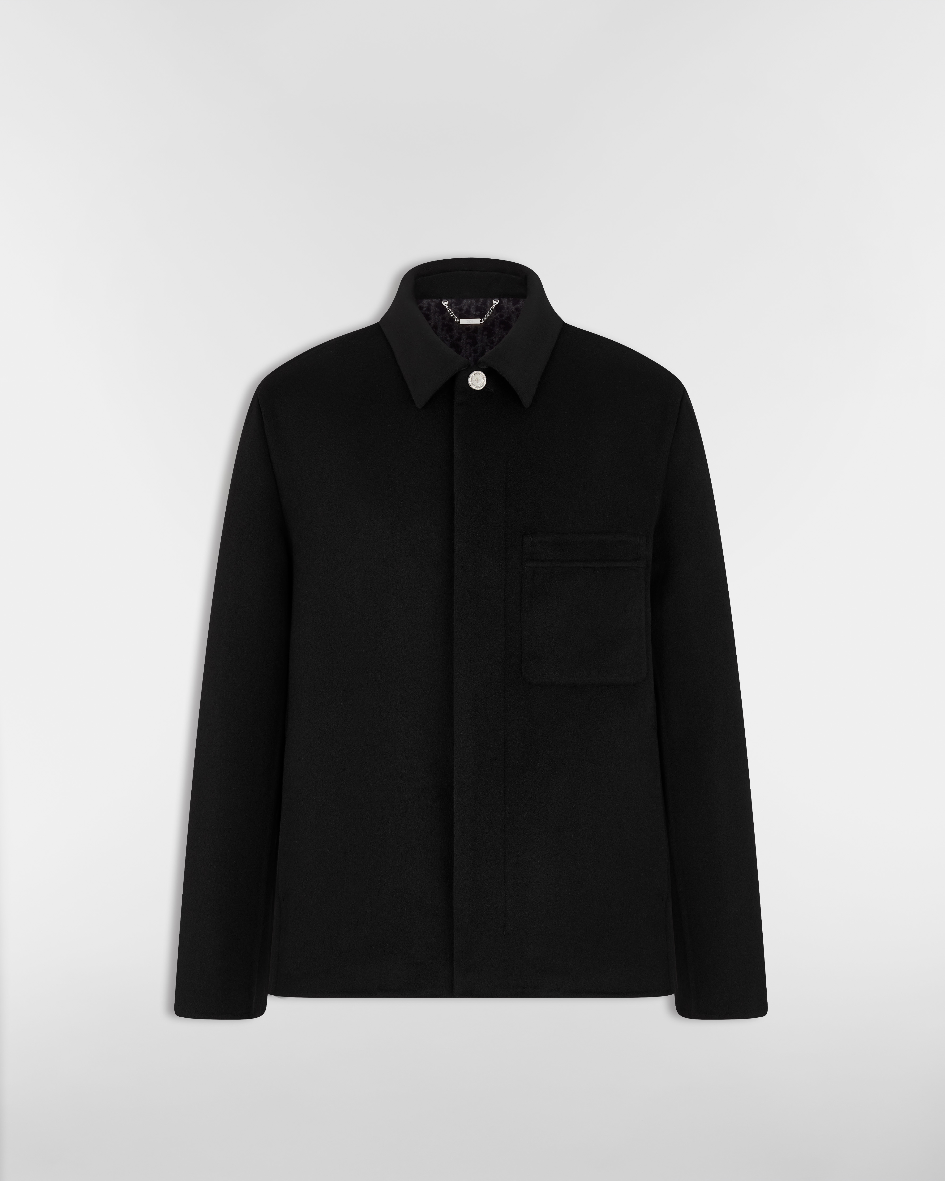 Dior Icons Workwear Jacket Black Double-Sided Virgin Wool and Cashmere E01